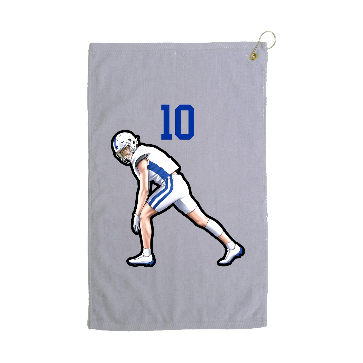 Golf Towel — Number Top in Grey