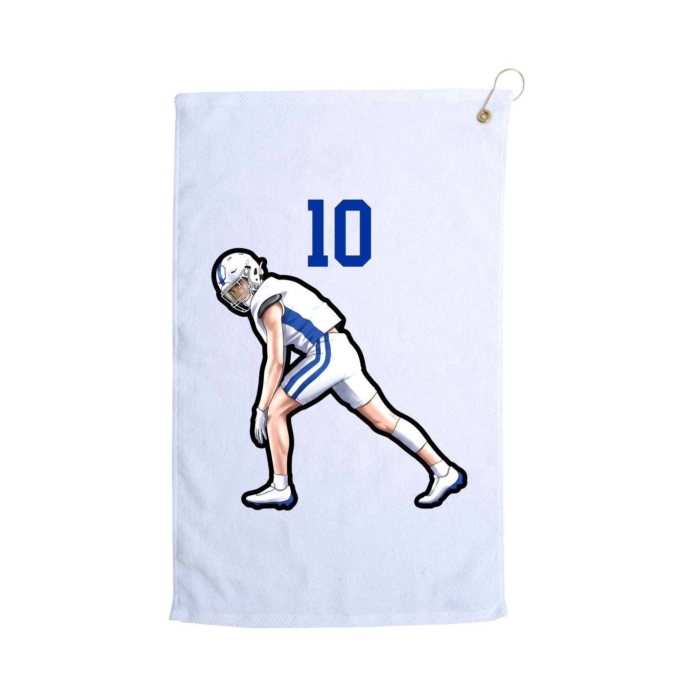 Golf Towel — Number Top in White