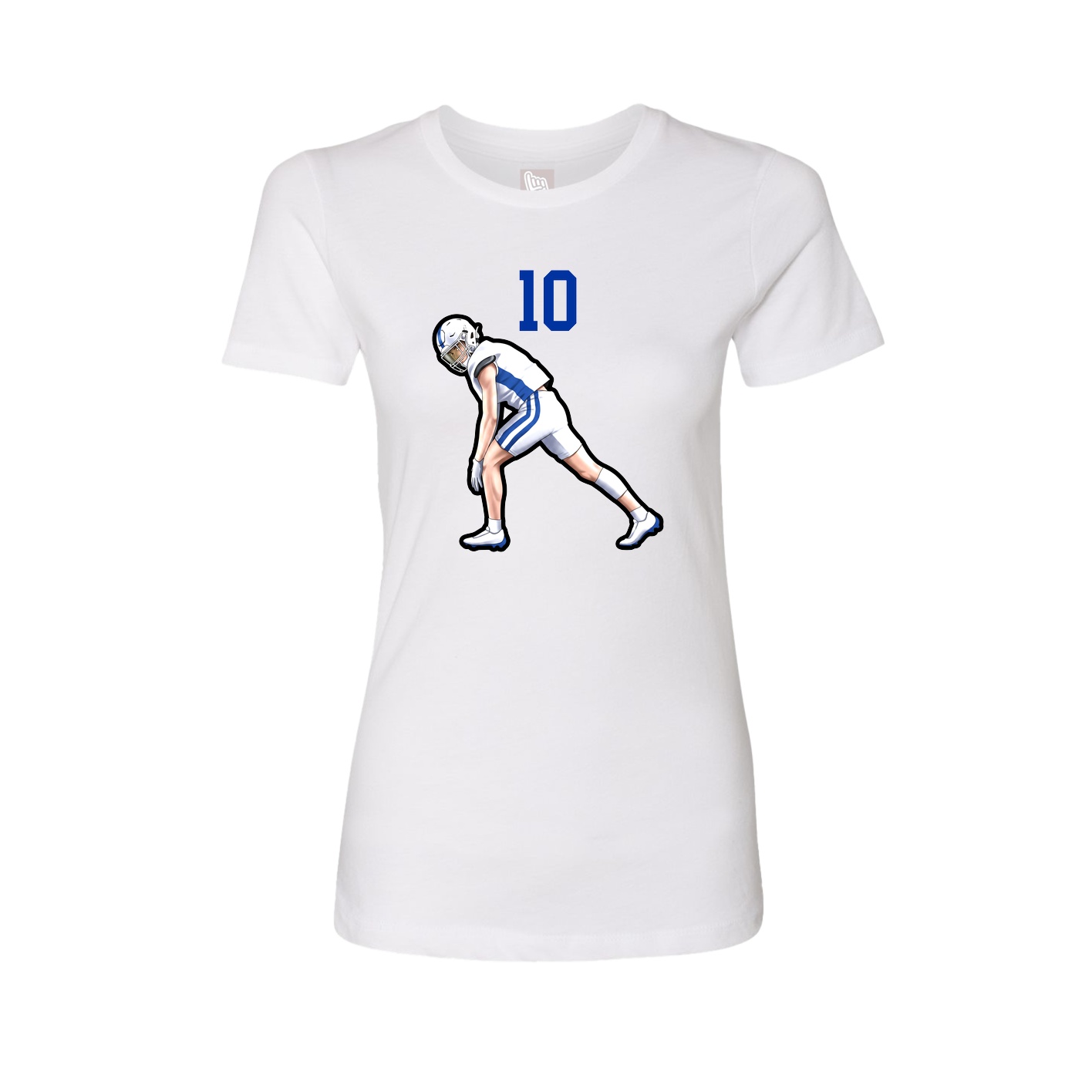 Womens Tee — Number Top in White