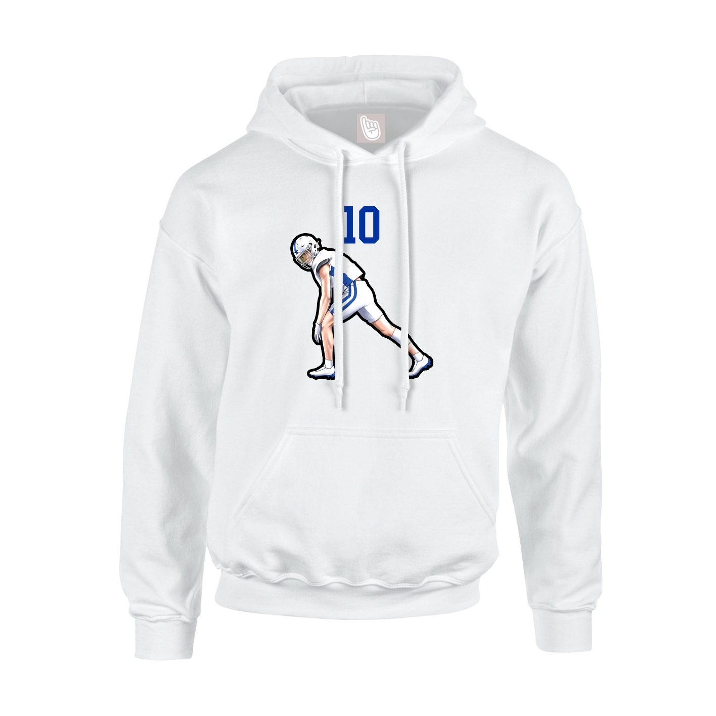 Hoodie — Number Top in White