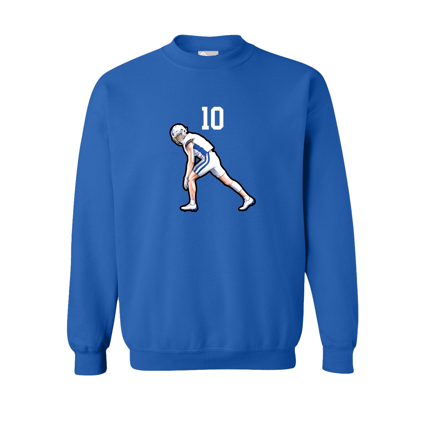 Fleece Crew — Number Top in Royal