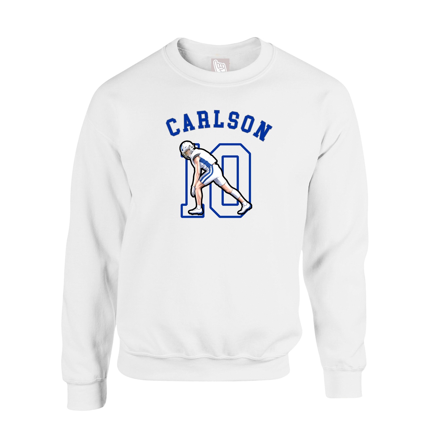 Fleece Crew — Shirsey Arch in White