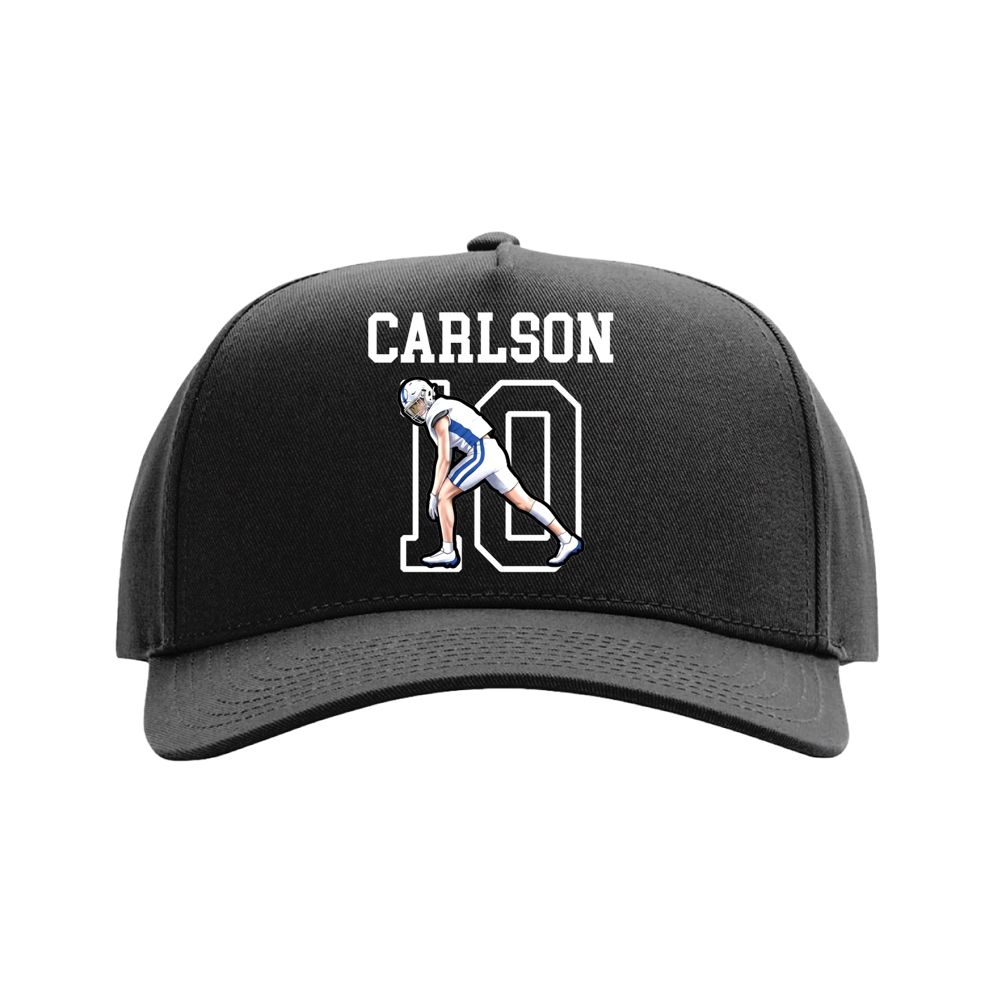 Full Fabric Five-Panel Champ Cap — Shirsey in Black