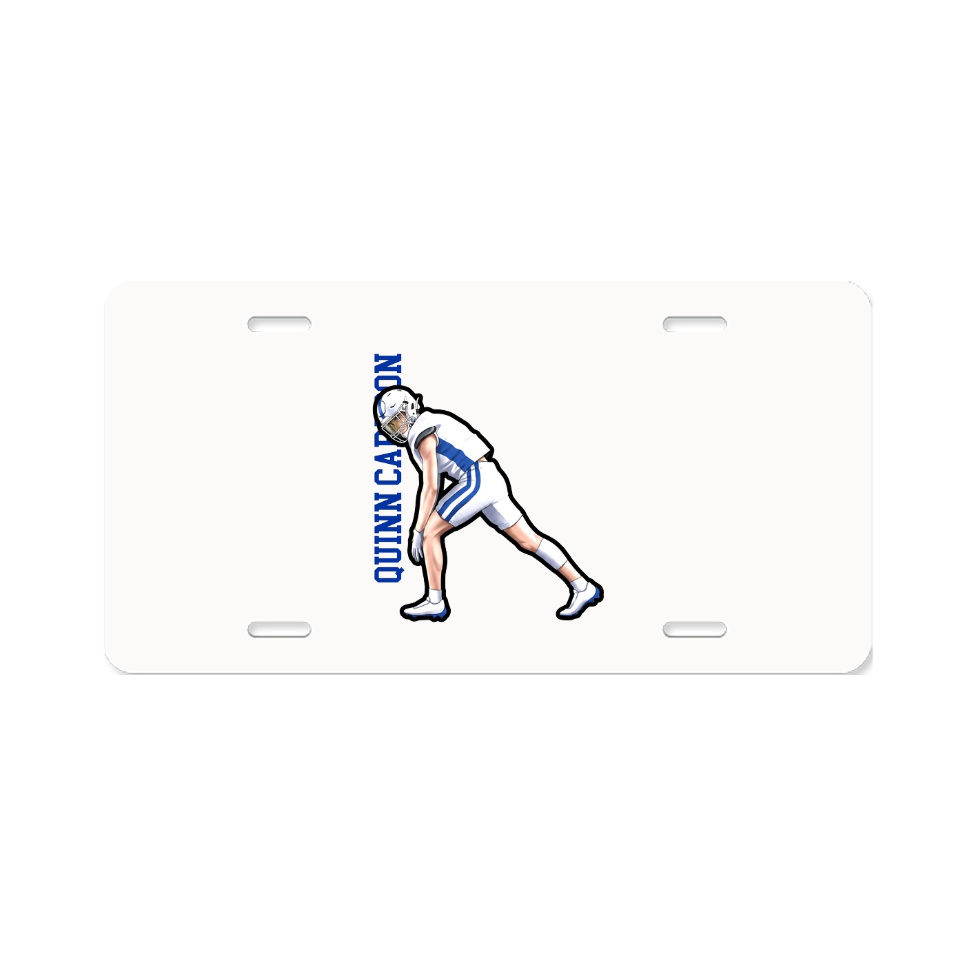 License Plate — Name Vertical in Classic