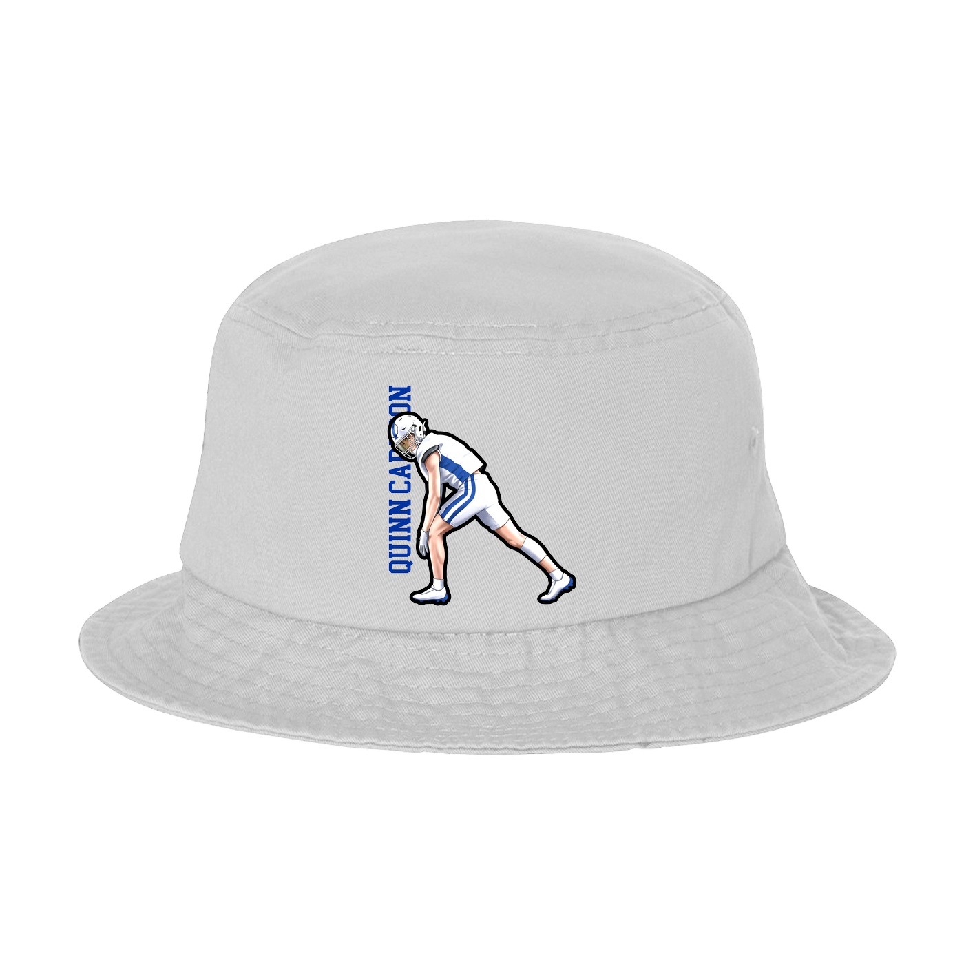 Bucket Cap — Name Vertical in White