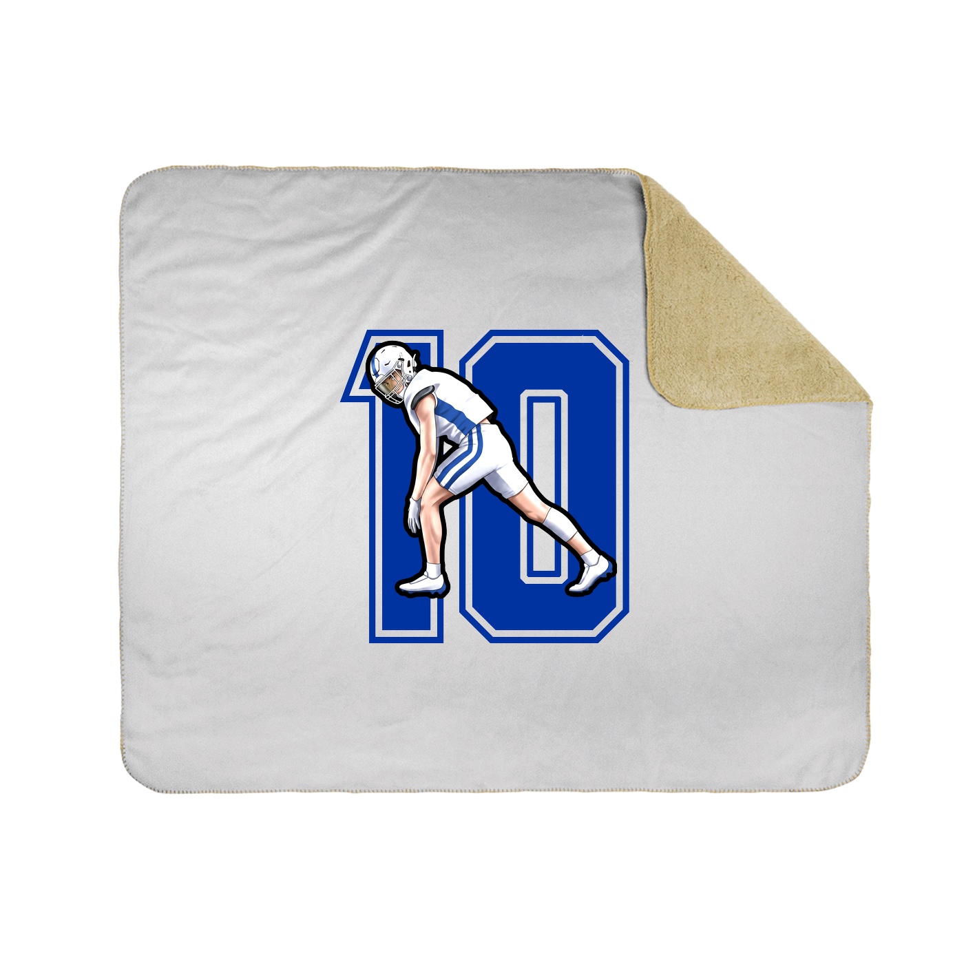 Throw Blanket — Number in White