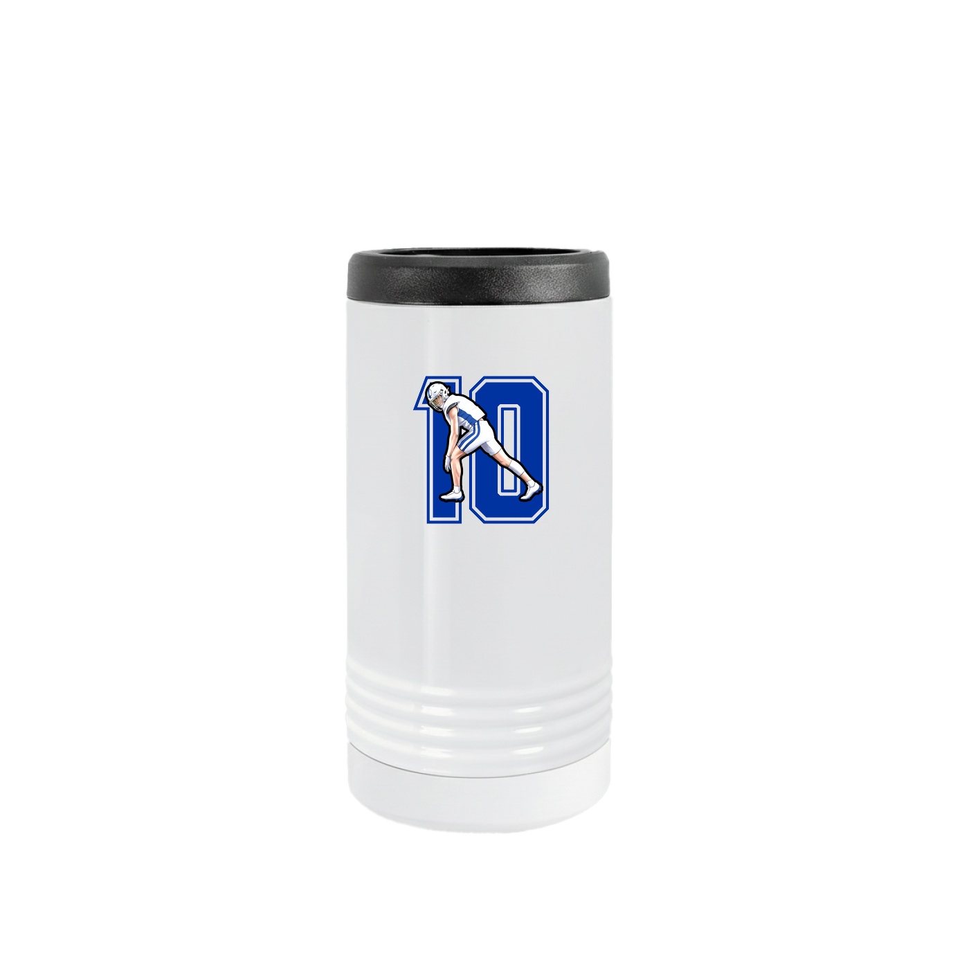 Slim Beverage Holder — Number in White