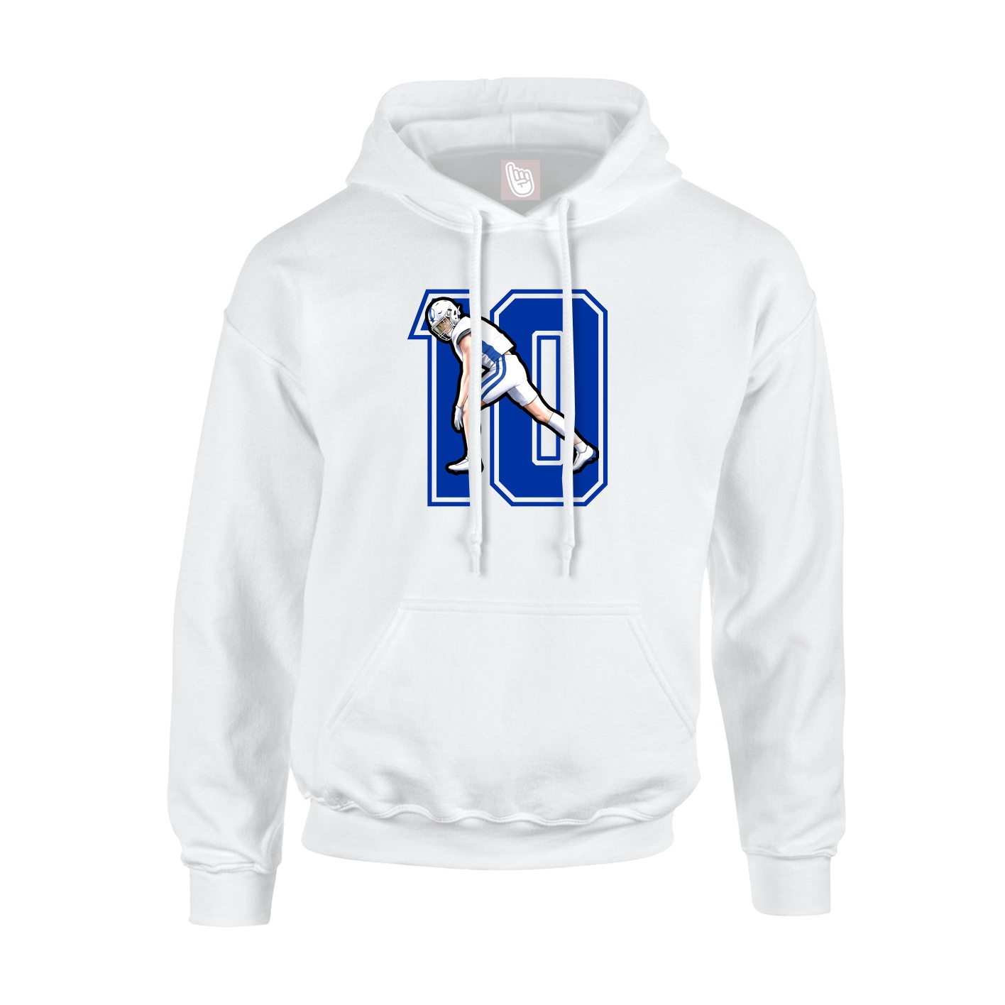 Hoodie — Number in White