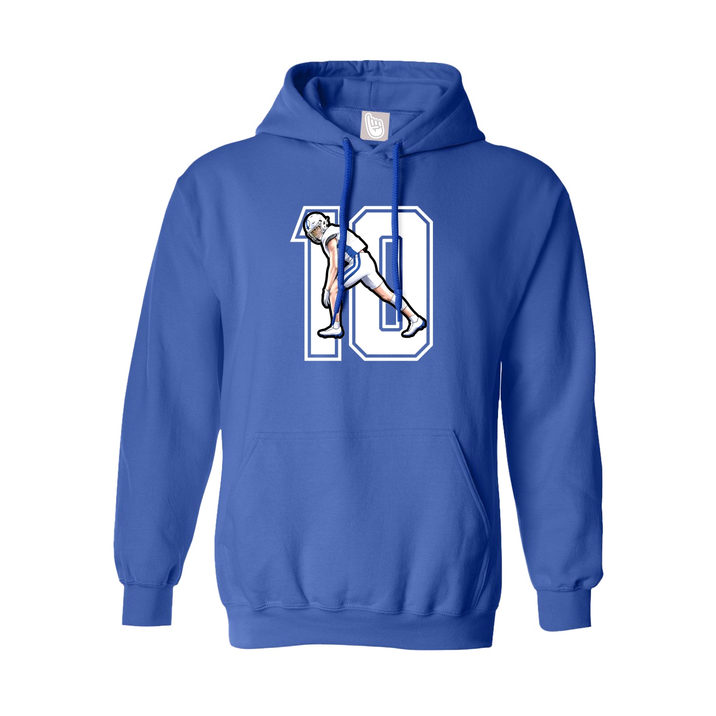 Youth Hoodie — Number in Royal