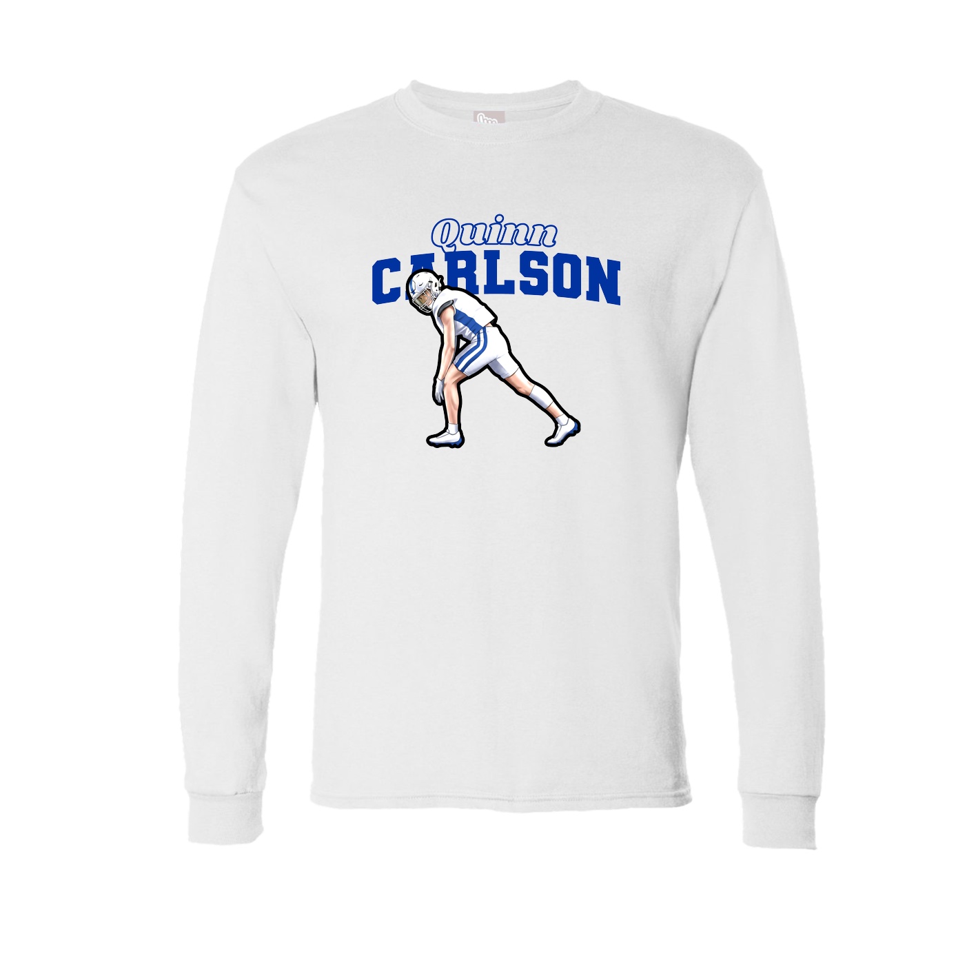 Long Sleeve Tee — Name Arch in White