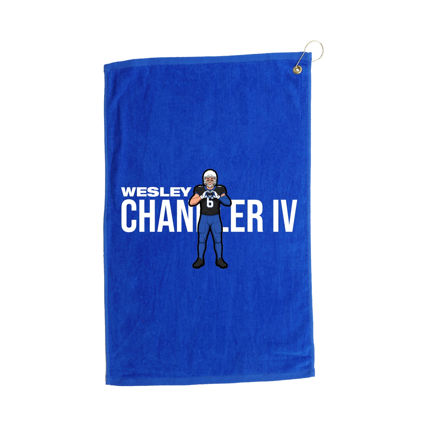 Golf Towel — Player Name in Royal