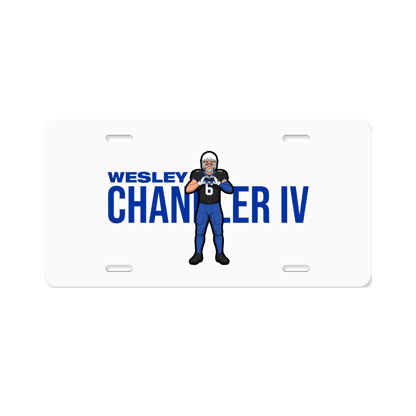 License Plate — Player Name in Classic