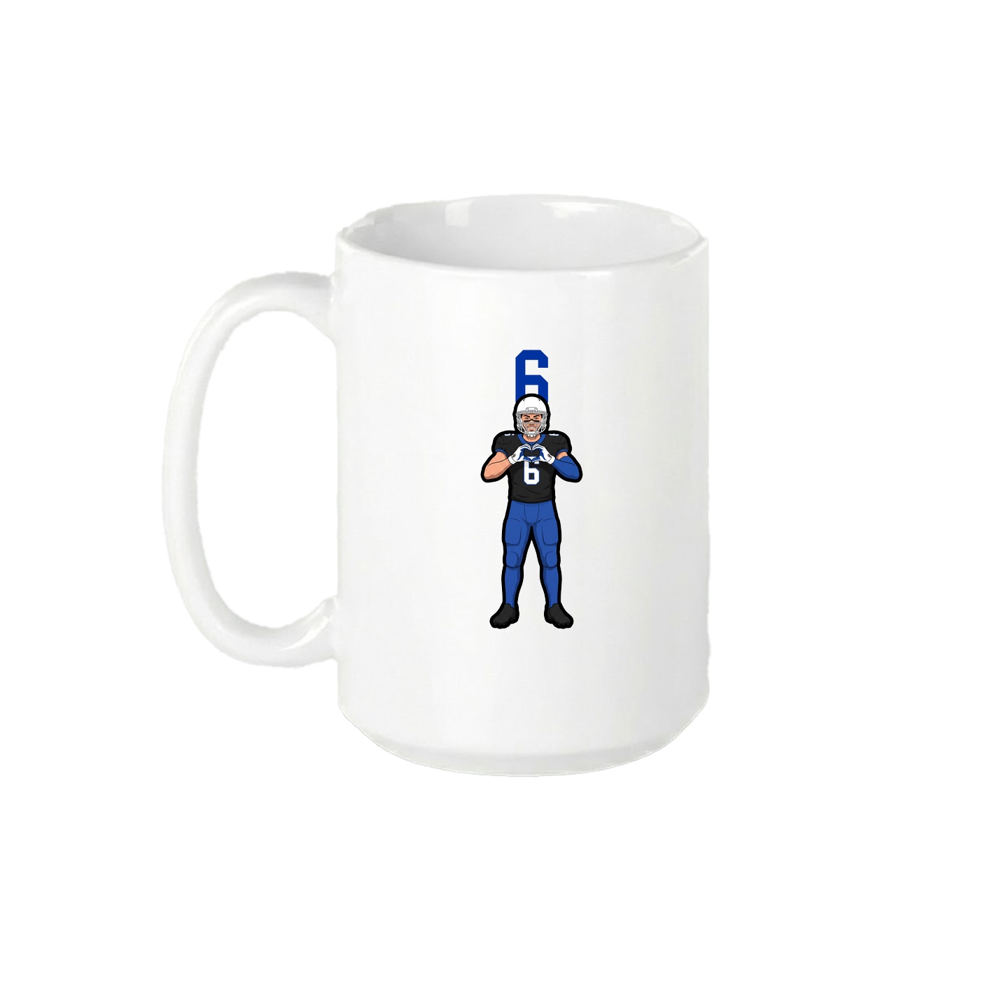 15oz Coffee Mug — Number Top in White