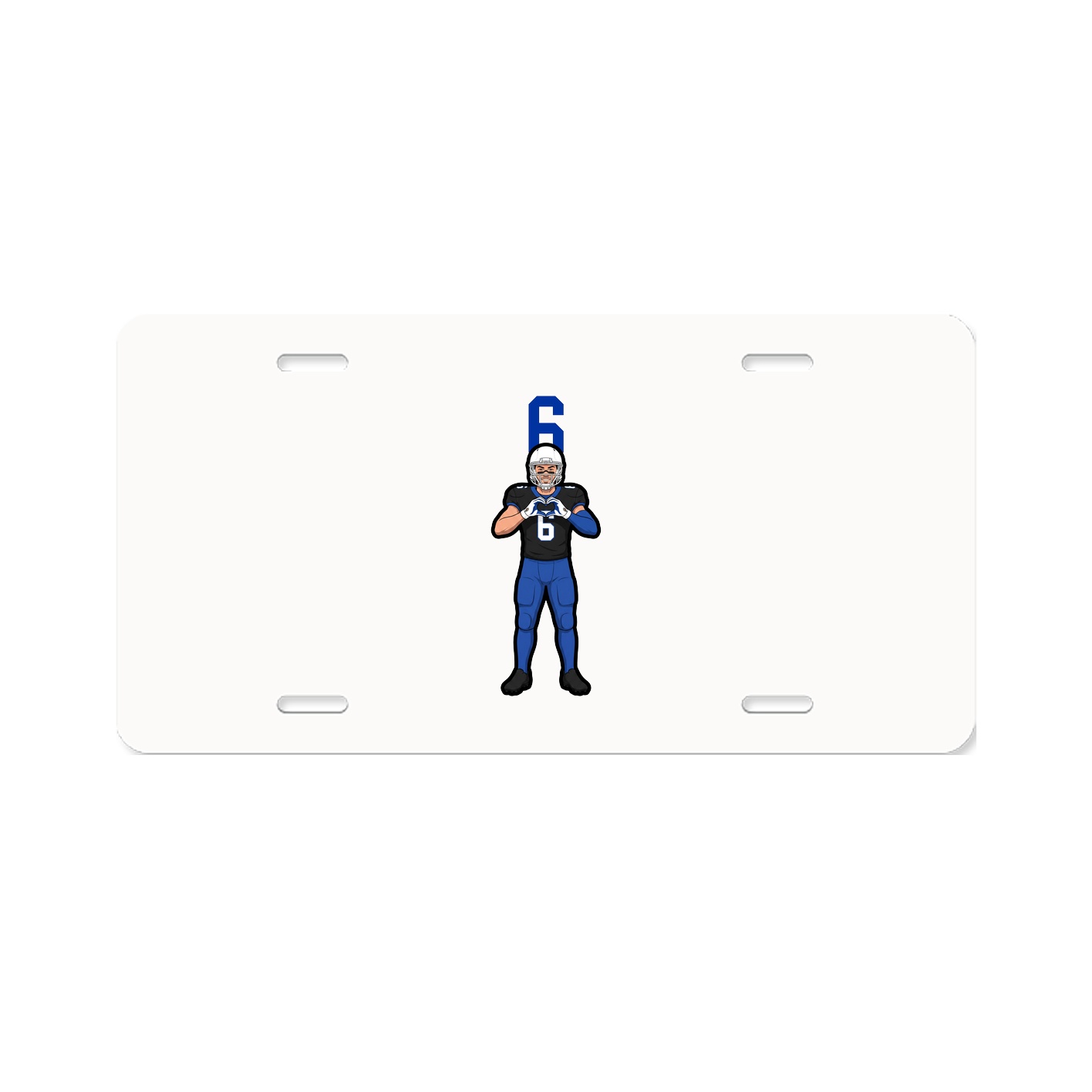 License Plate — Number Top in Classic