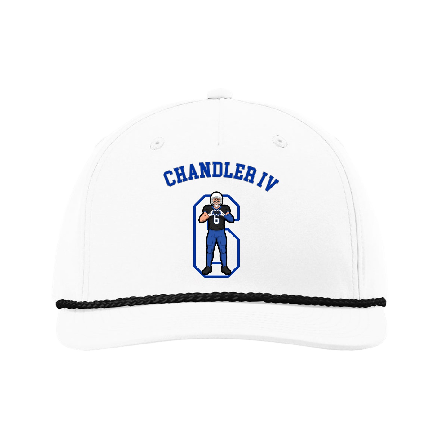Five-Panel Classic Rope Cap — Shirsey Arch in White