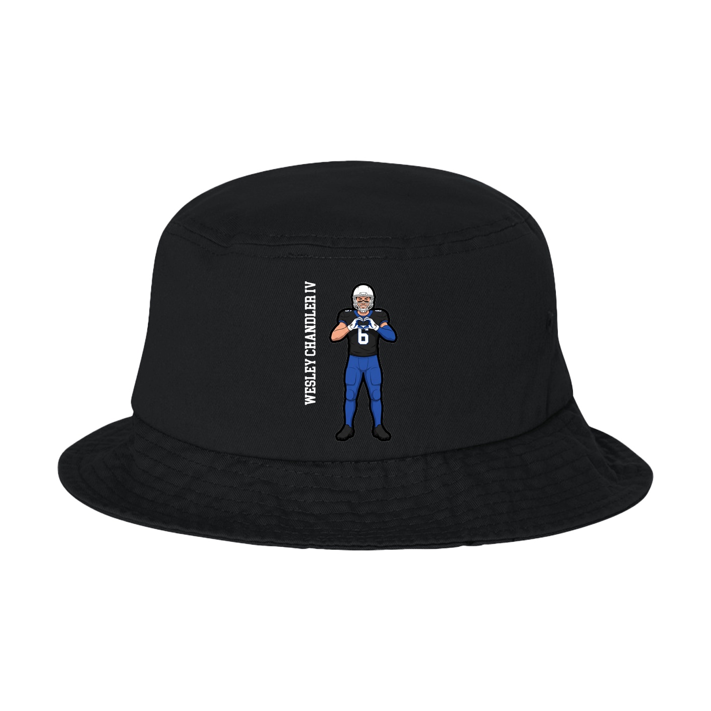 Bucket Cap — Name Vertical in Black