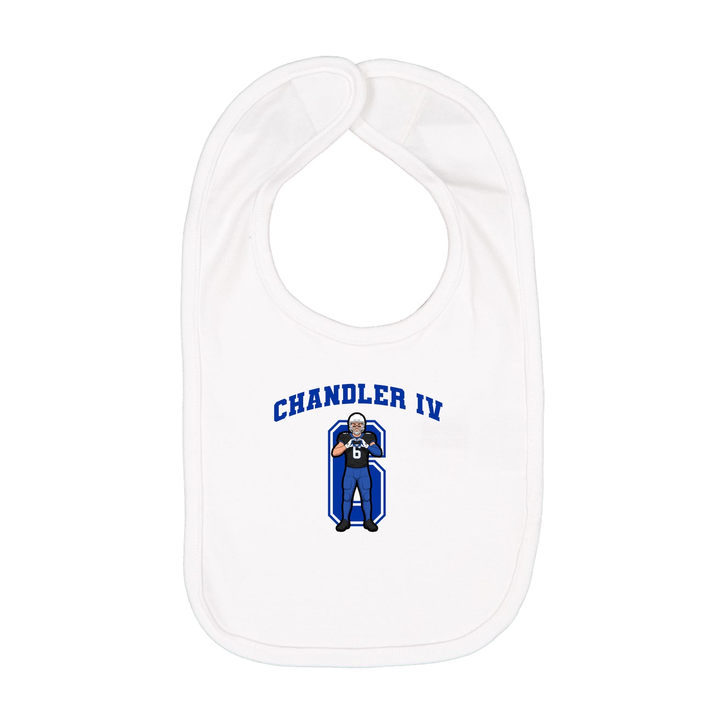Infant Bib — Number in White