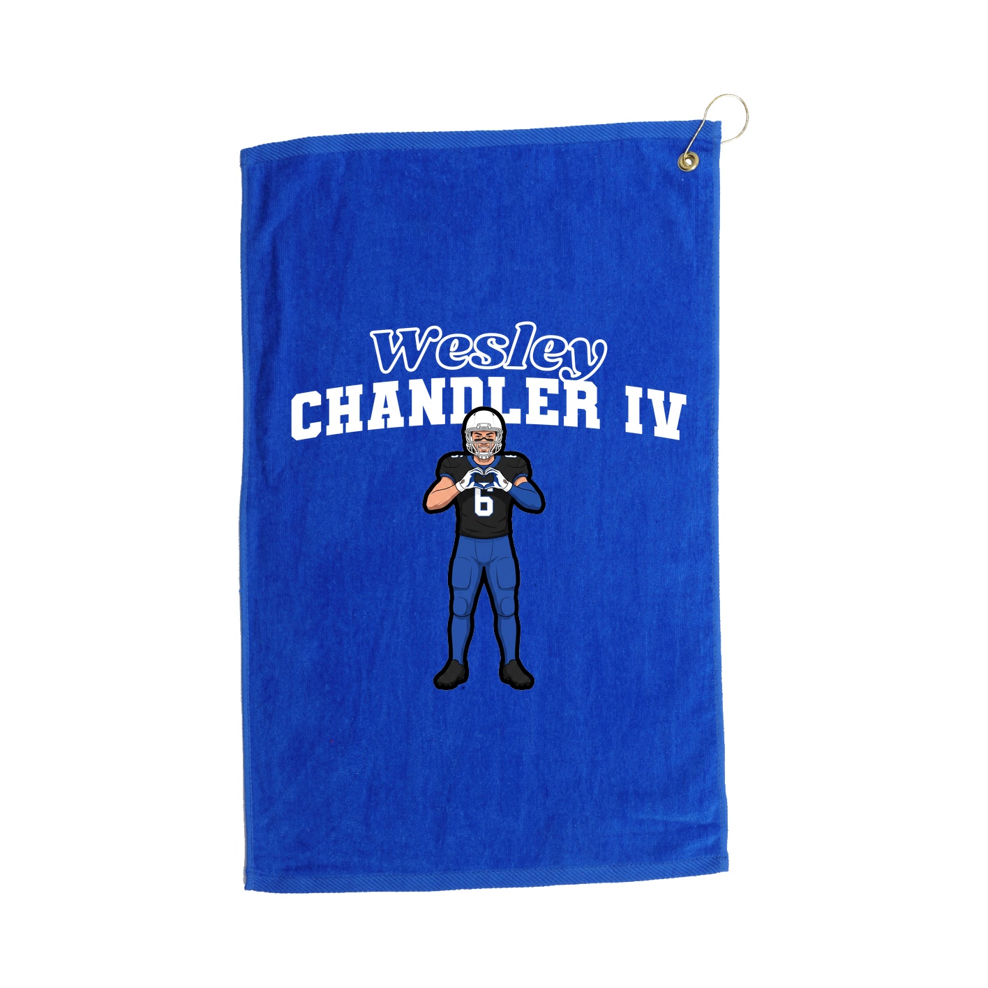 Golf Towel — Name Arch in Royal