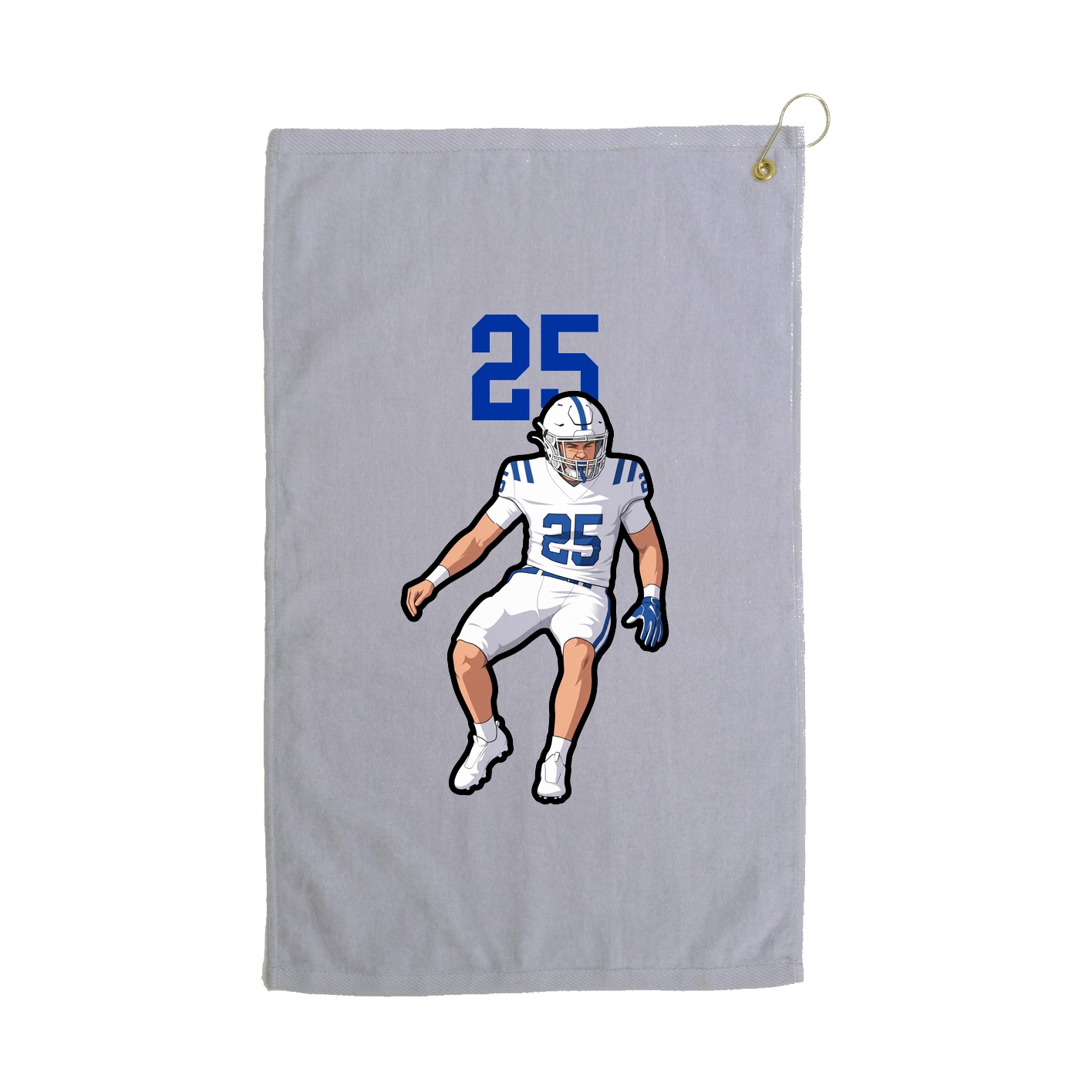 Golf Towel — Number Top in Grey
