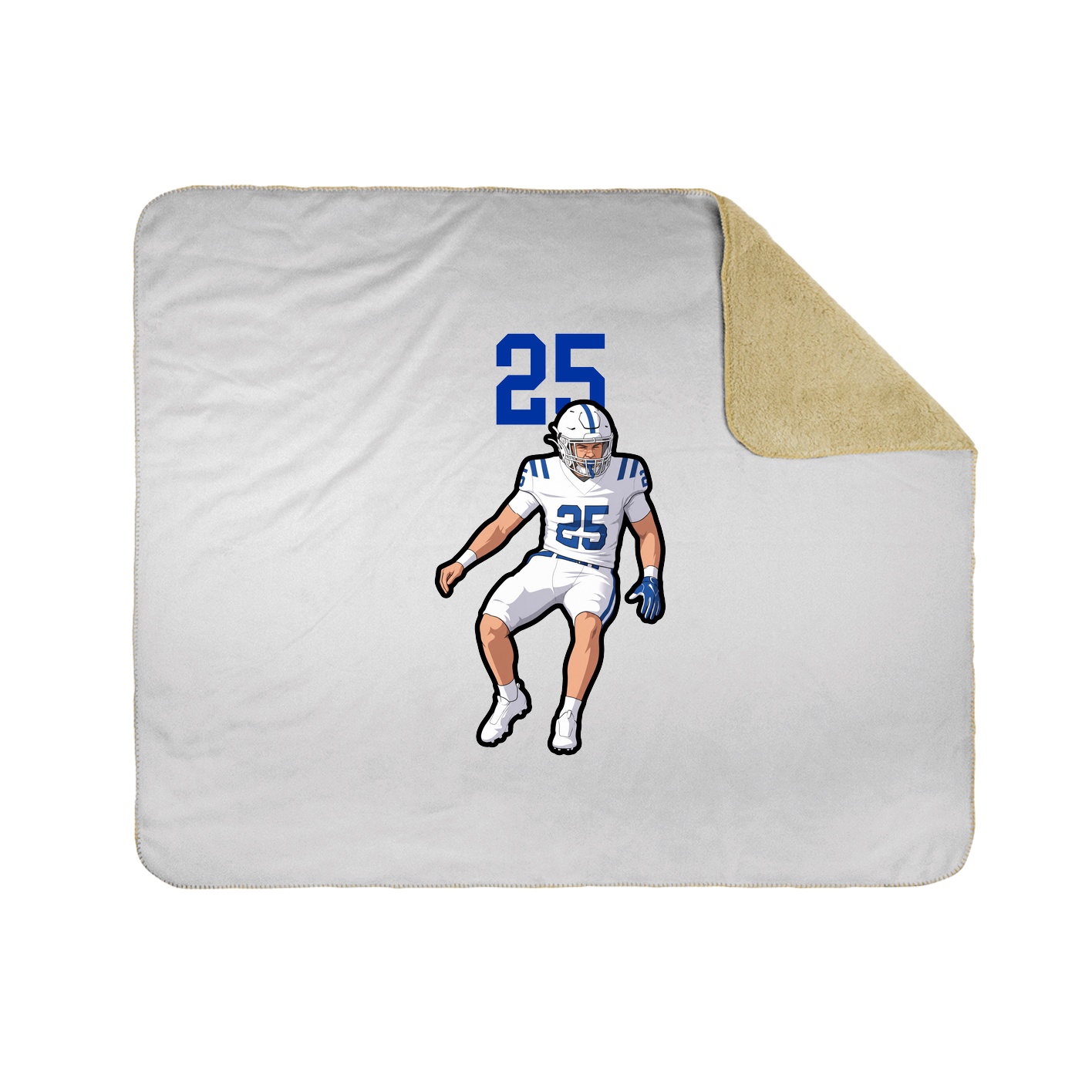 Throw Blanket — Number Top in White