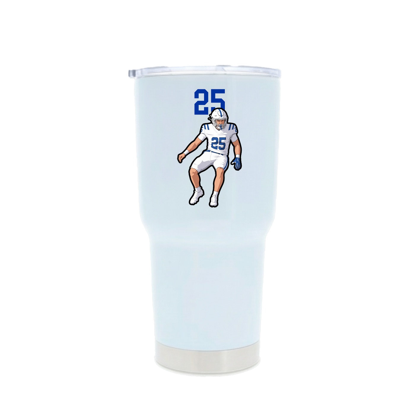 30oz Stainless Steel Tumbler — Number Top in White