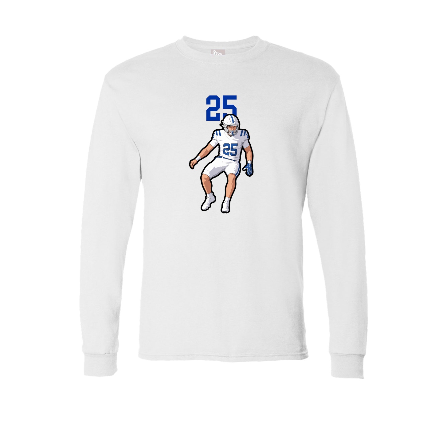 Long Sleeve Tee — Number Top in White