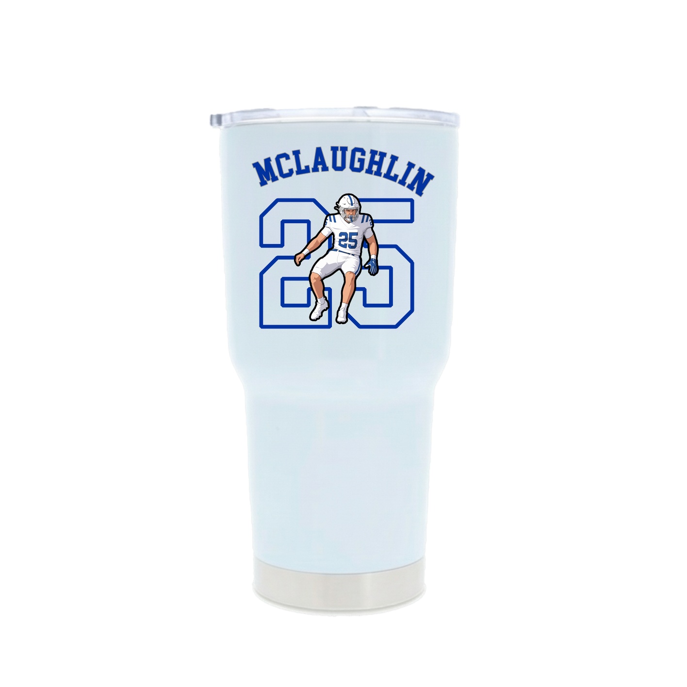 30oz Stainless Steel Tumbler — Shirsey Arch in White