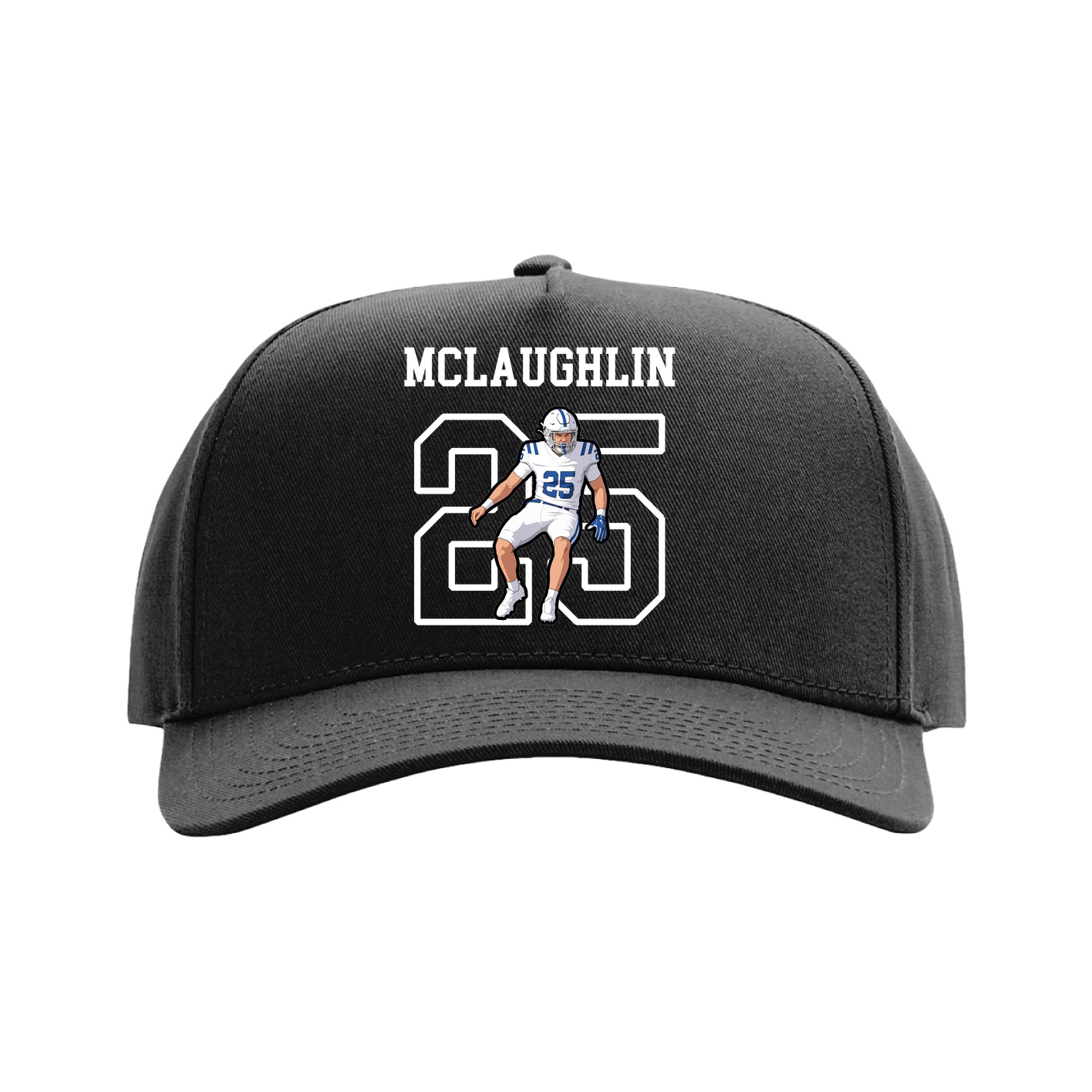 Full Fabric Five-Panel Champ Cap — Shirsey in Black