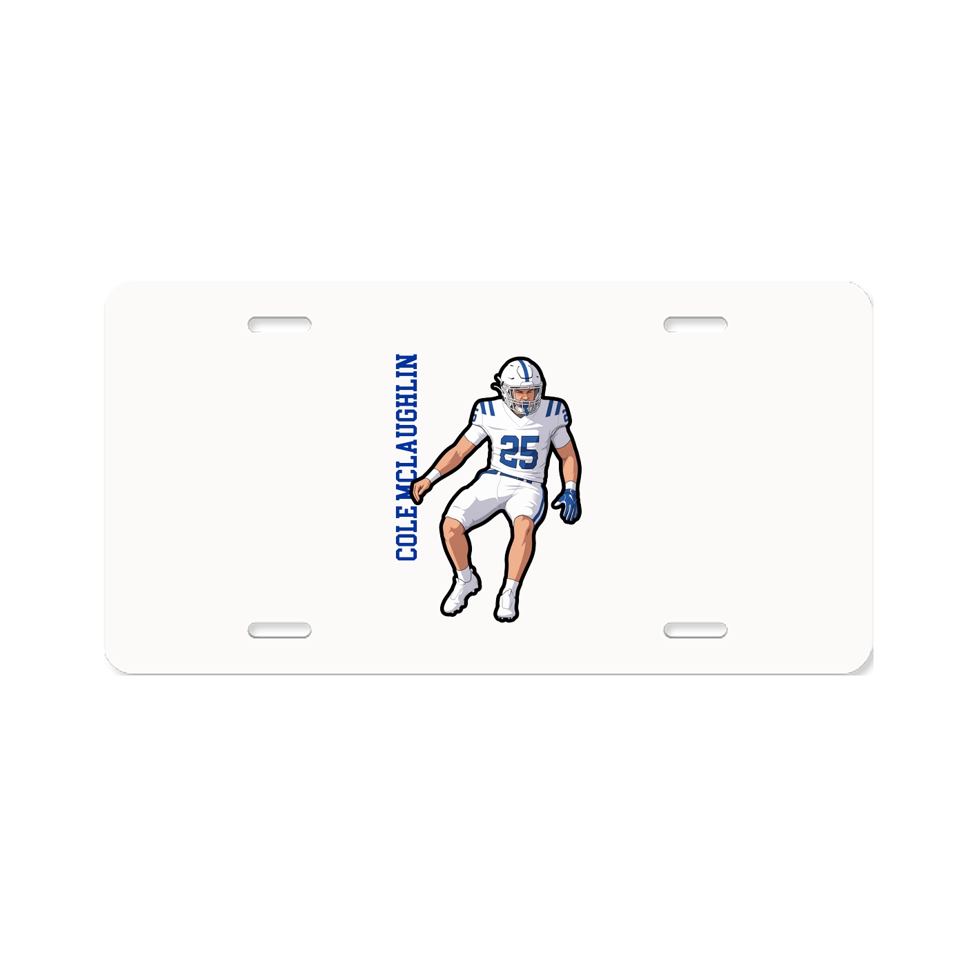 License Plate — Name Vertical in Classic
