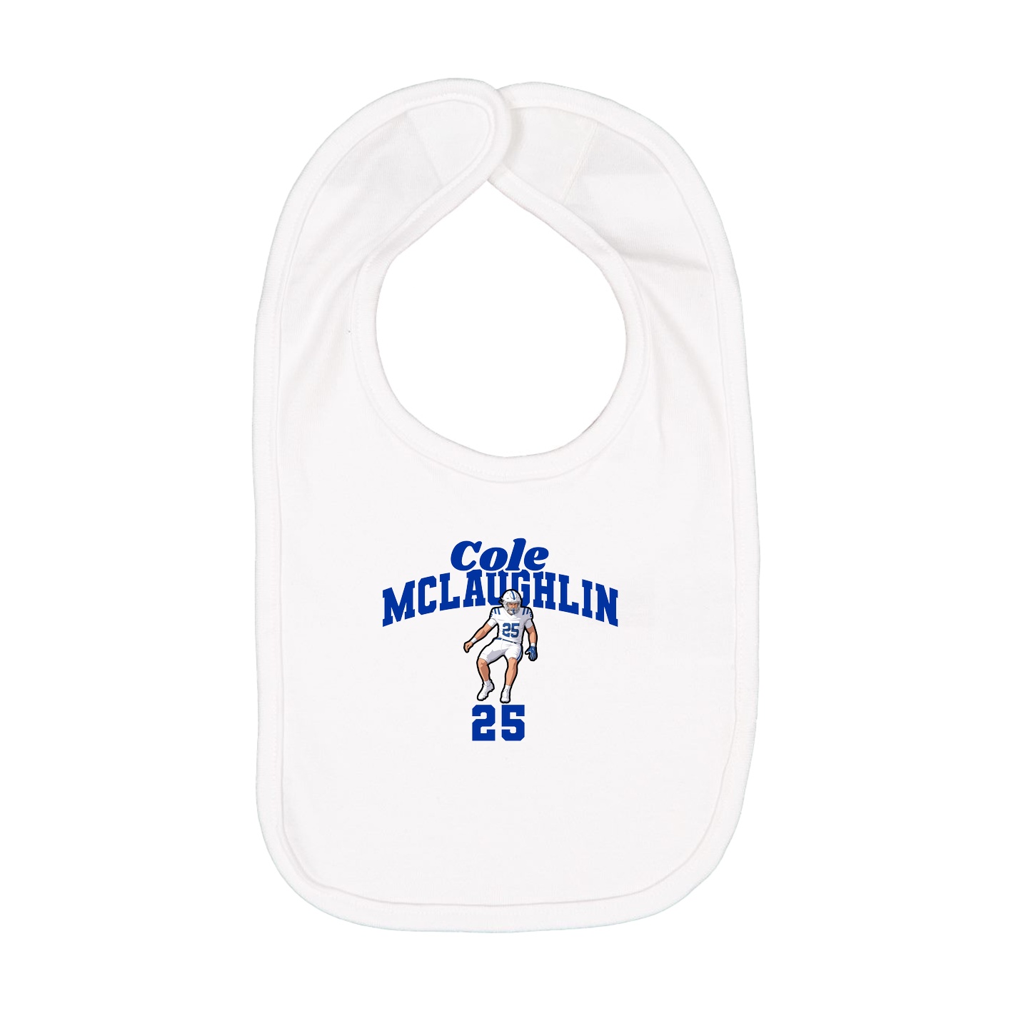 Infant Bib — Signature Arch in White