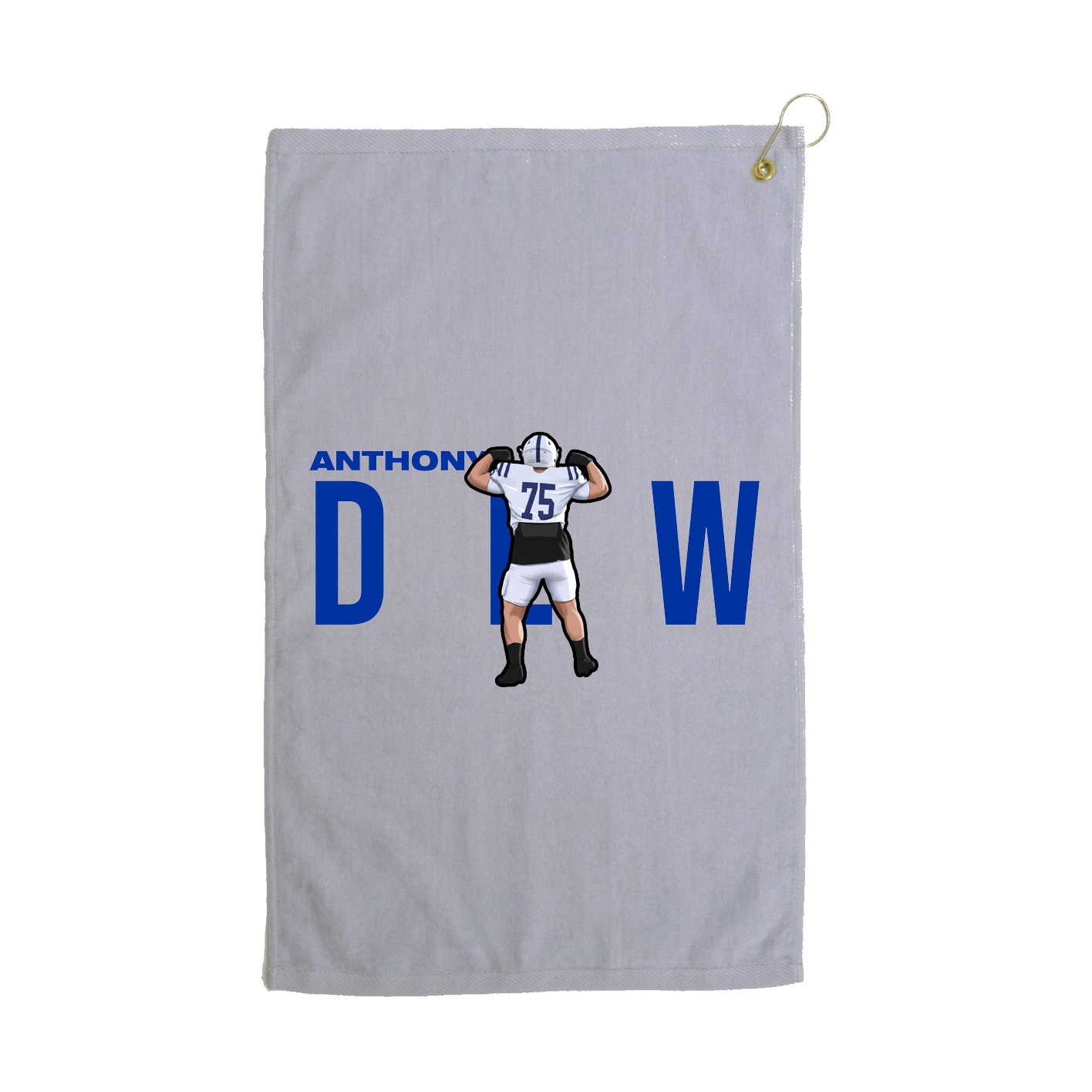Golf Towel — Player Name in Grey