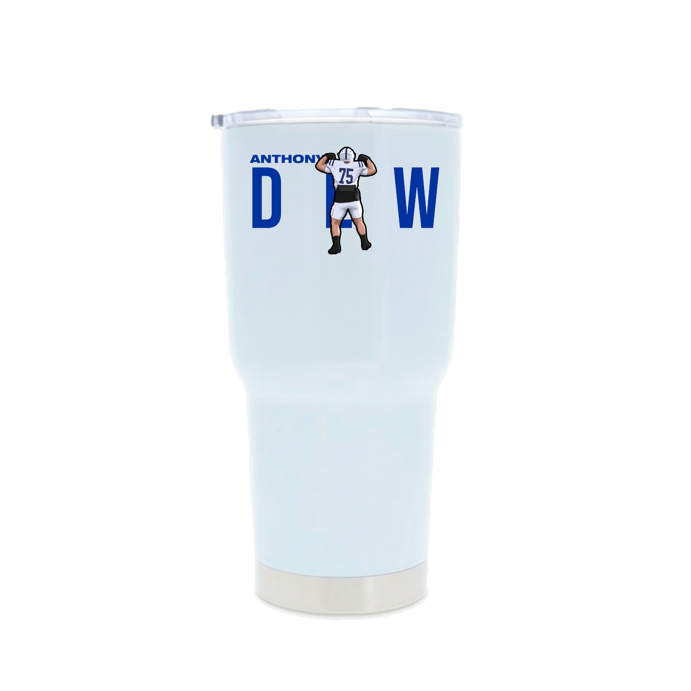 30oz Stainless Steel Tumbler — Player Name in White
