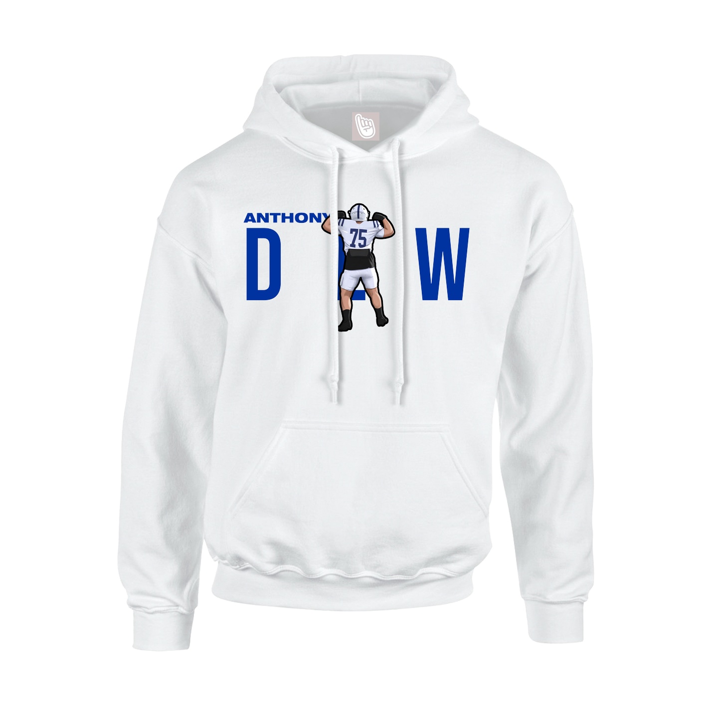 Youth Hoodie — Player Name in White