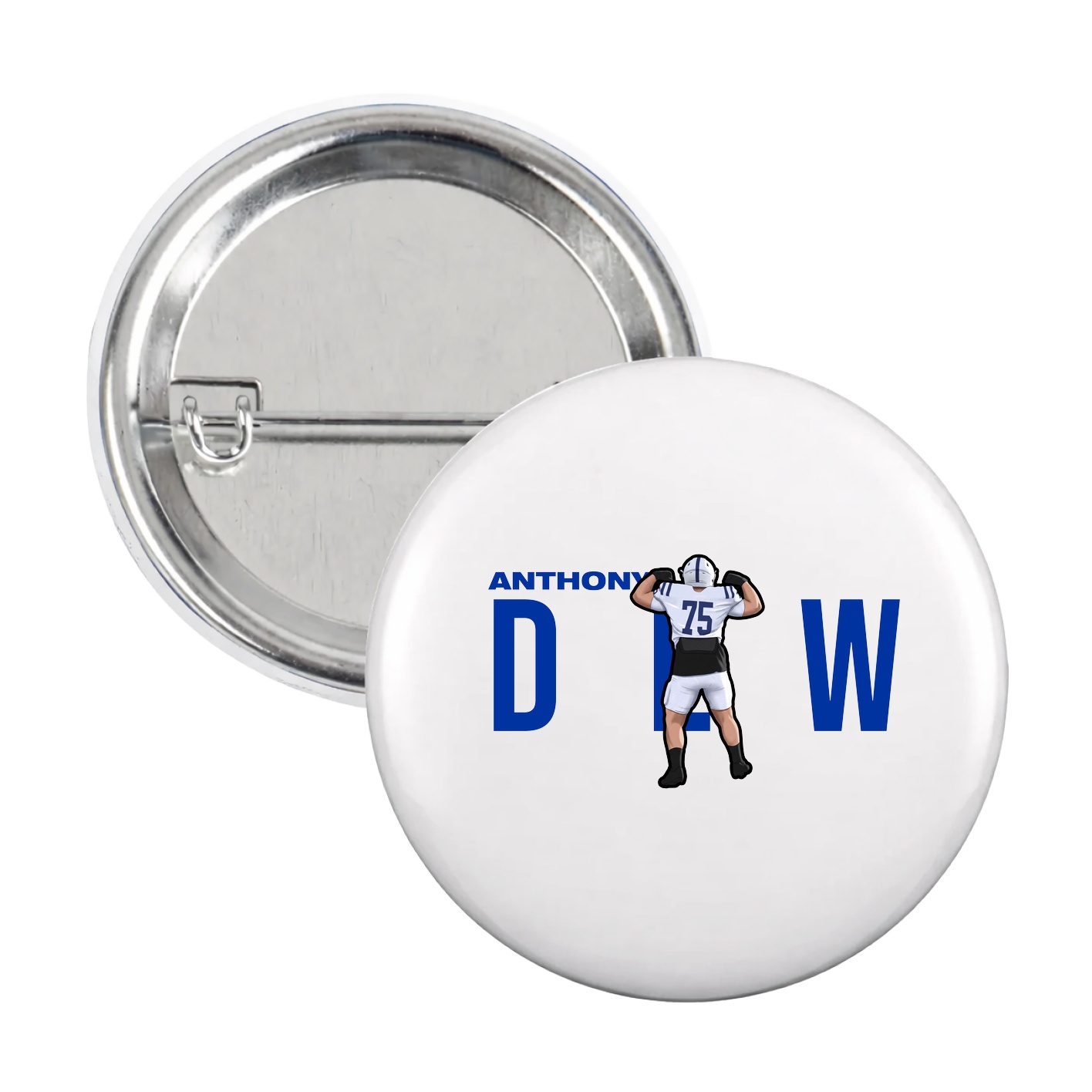 Game Day Button — Player Name in White