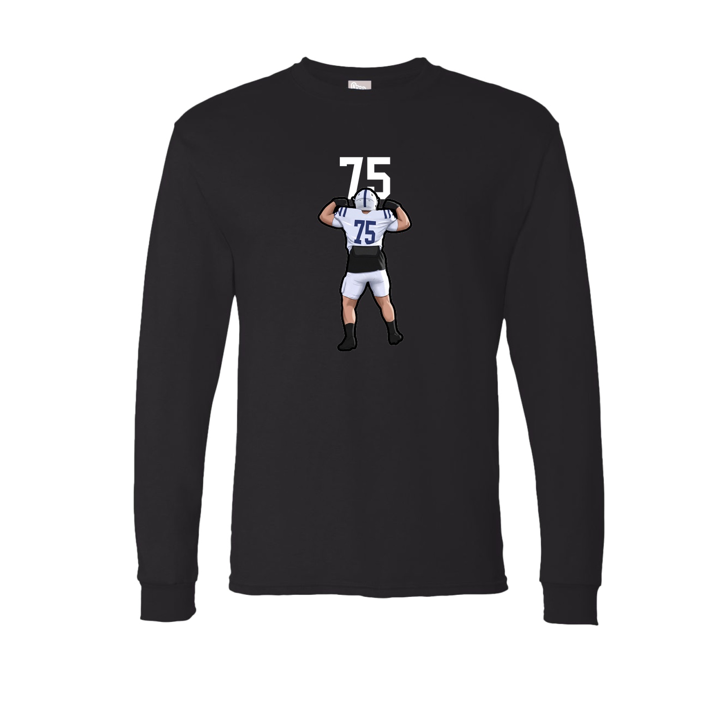 Long Sleeve Tee — Number Top in Black