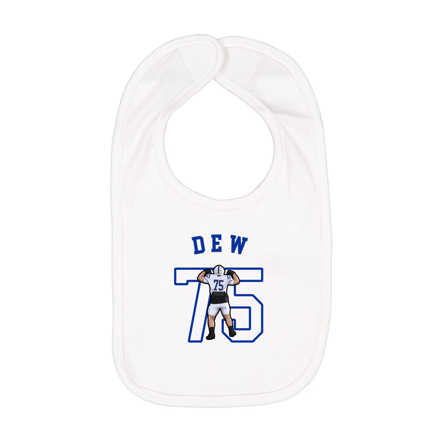 Infant Bib — Shirsey Arch in White