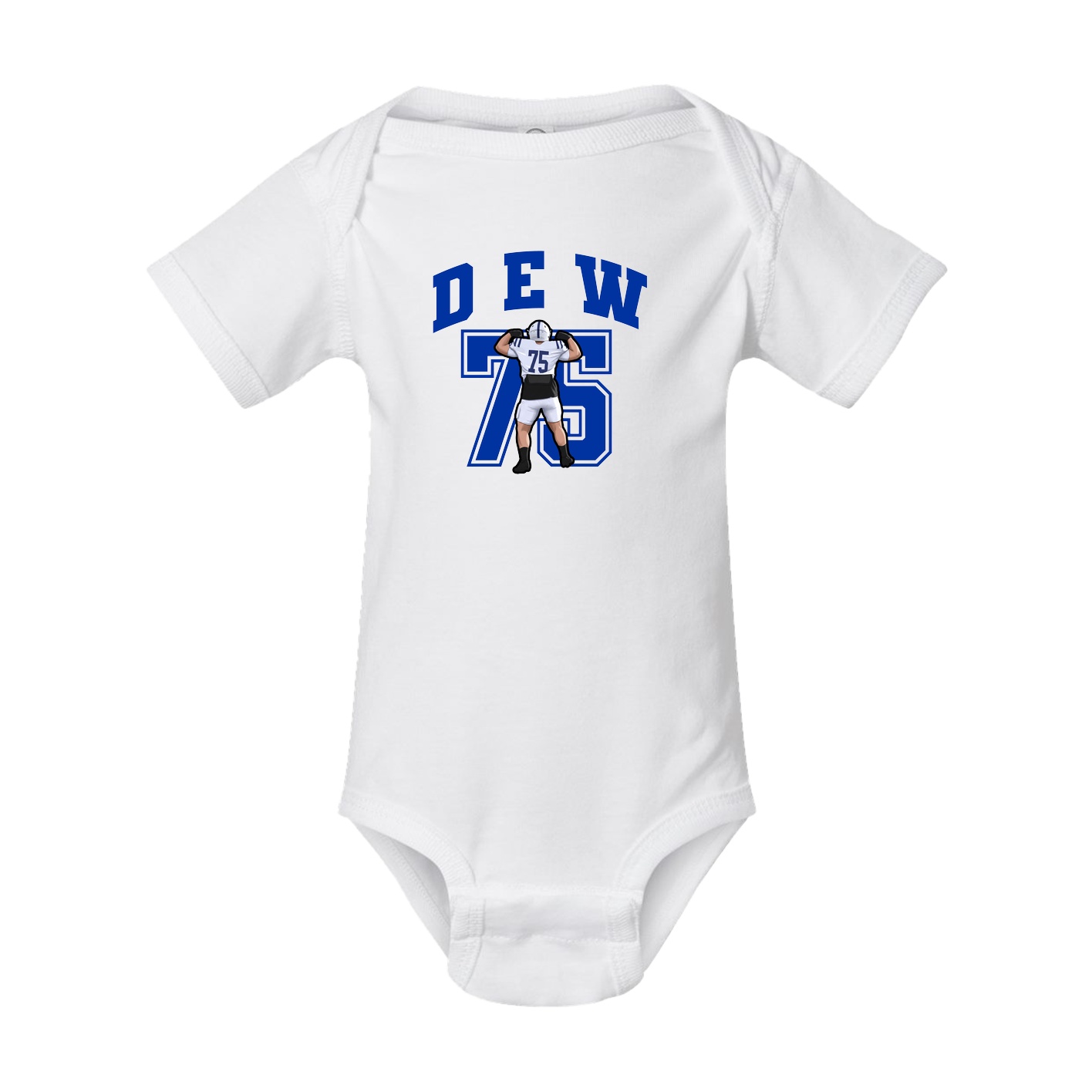 Baby Onesie — Number in White