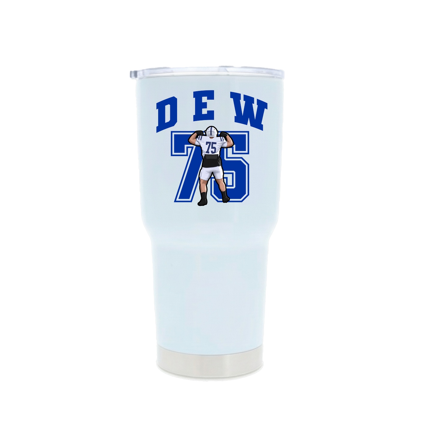 30oz Stainless Steel Tumbler — Number in White