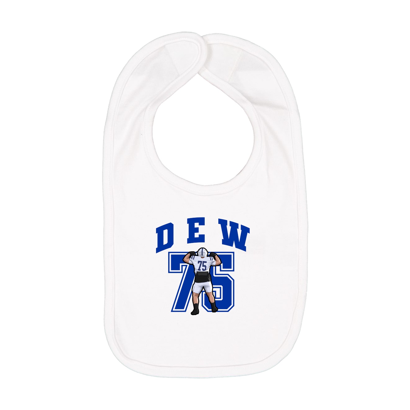 Infant Bib — Number in White