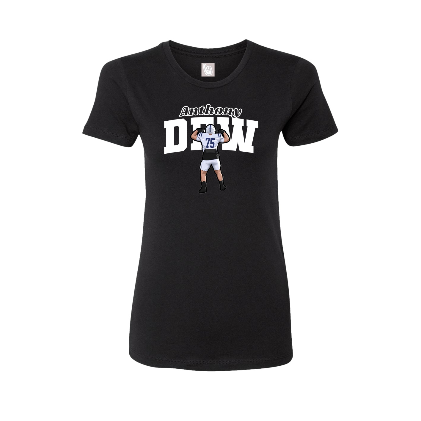 Fitted Women's Tee — Name Arch in Black