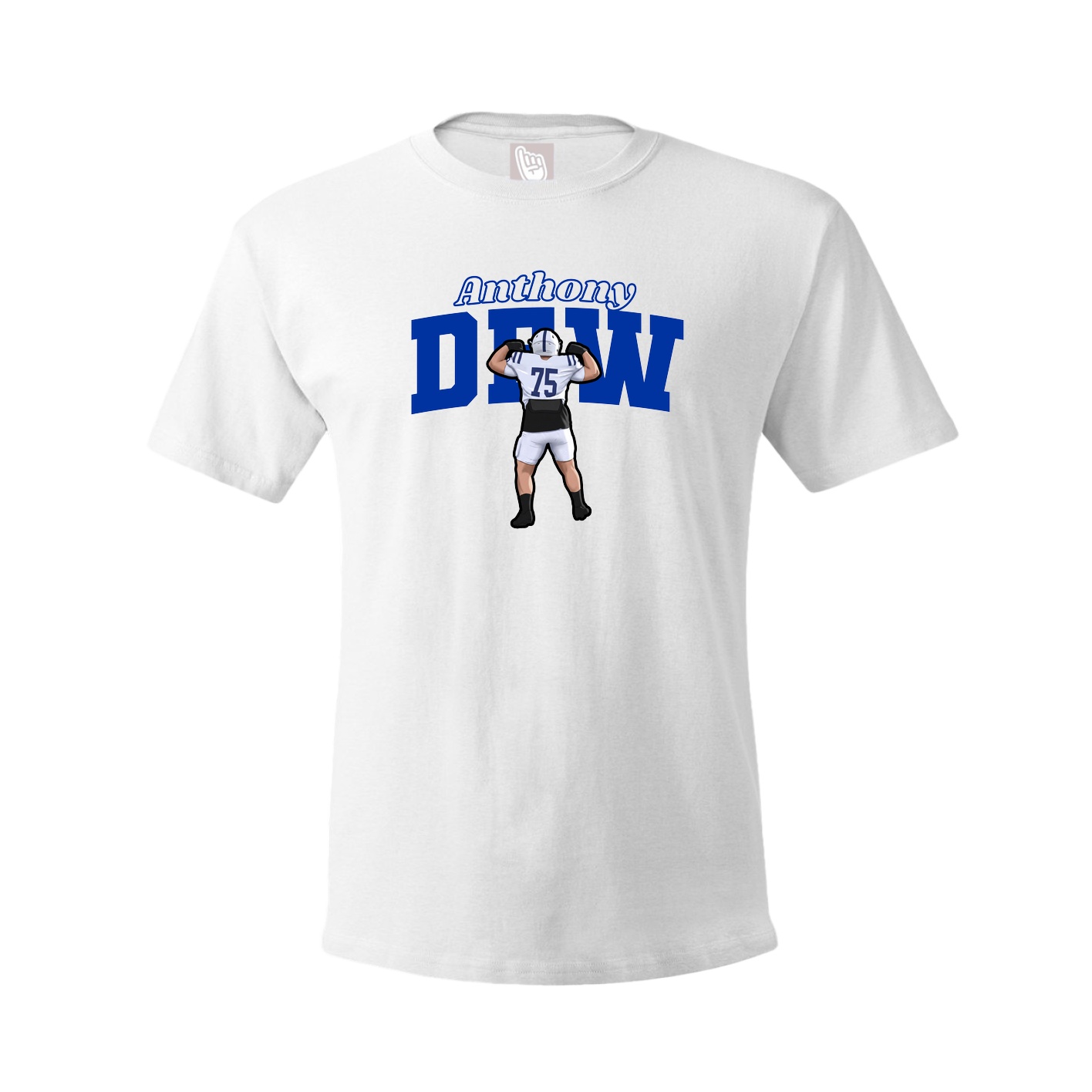 Youth Tee — Name Arch in White