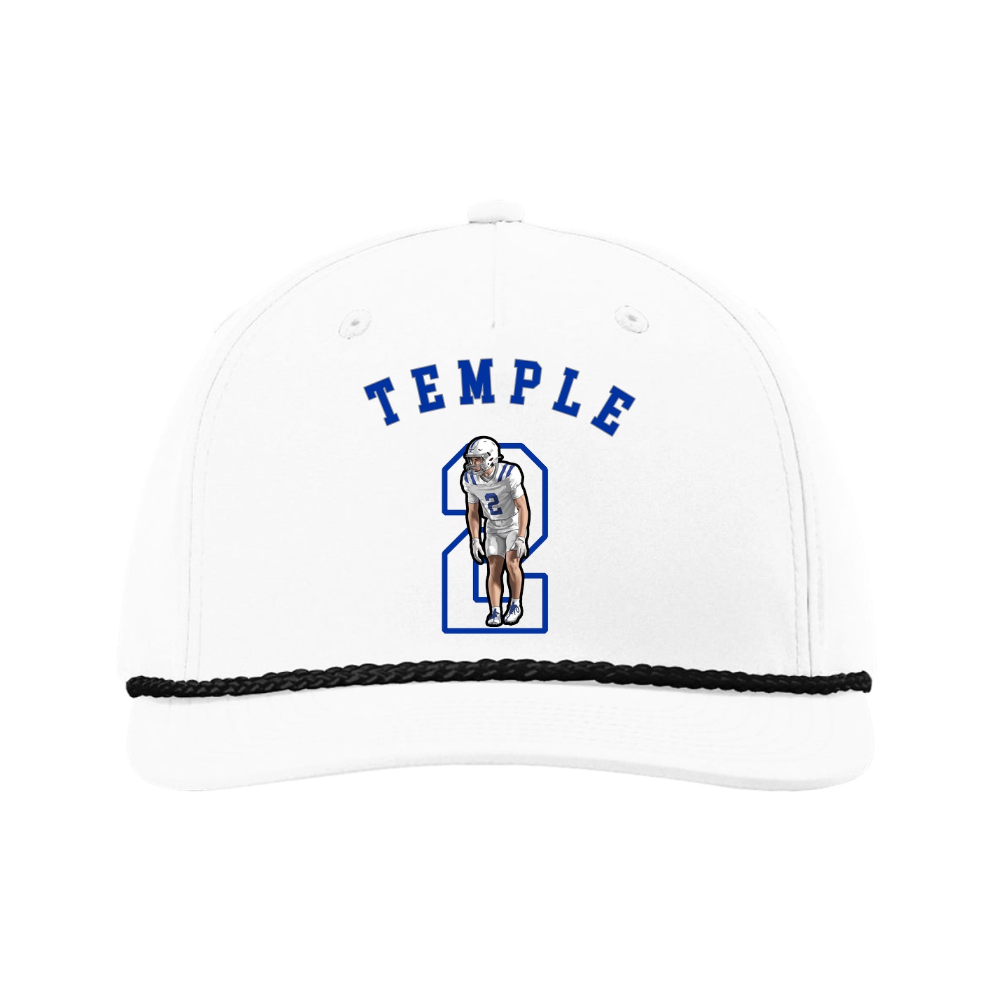 Five-Panel Classic Rope Cap — Shirsey Arch in White