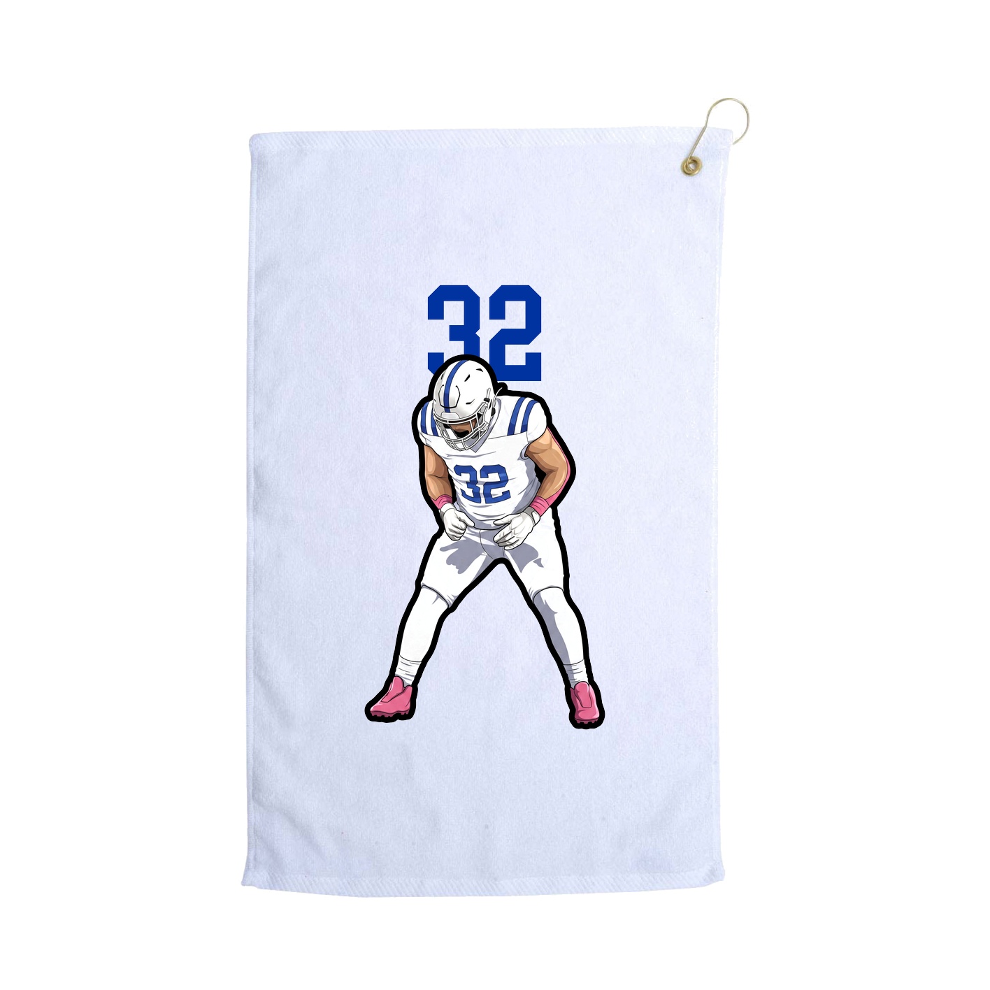 Golf Towel — Number Top in White