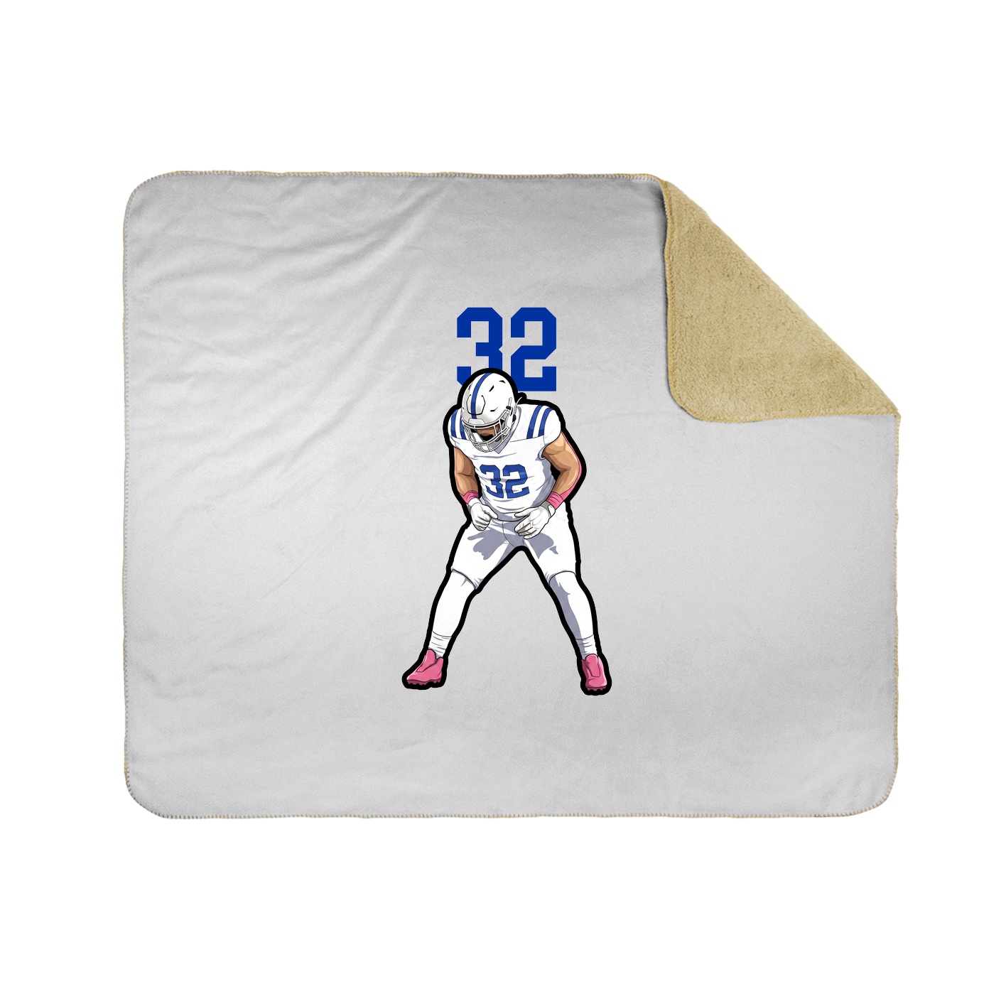 Throw Blanket — Number Top in White
