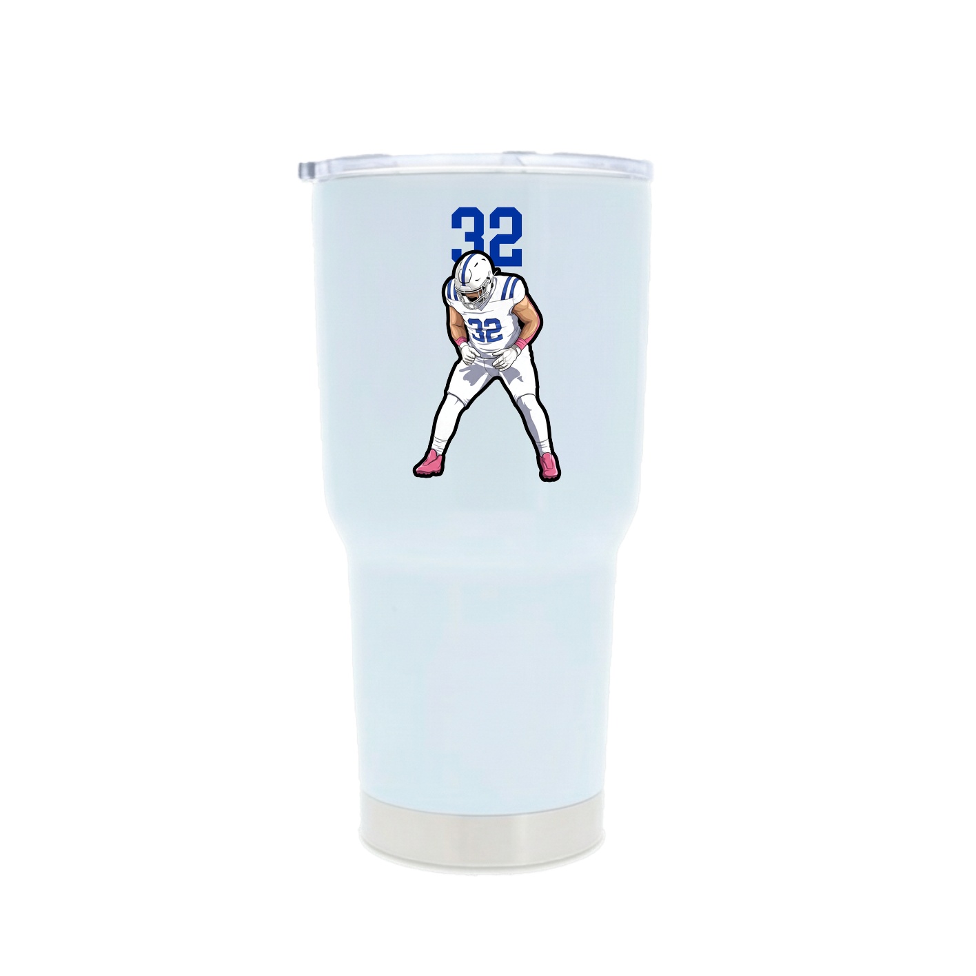 30oz Stainless Steel Tumbler — Number Top in White