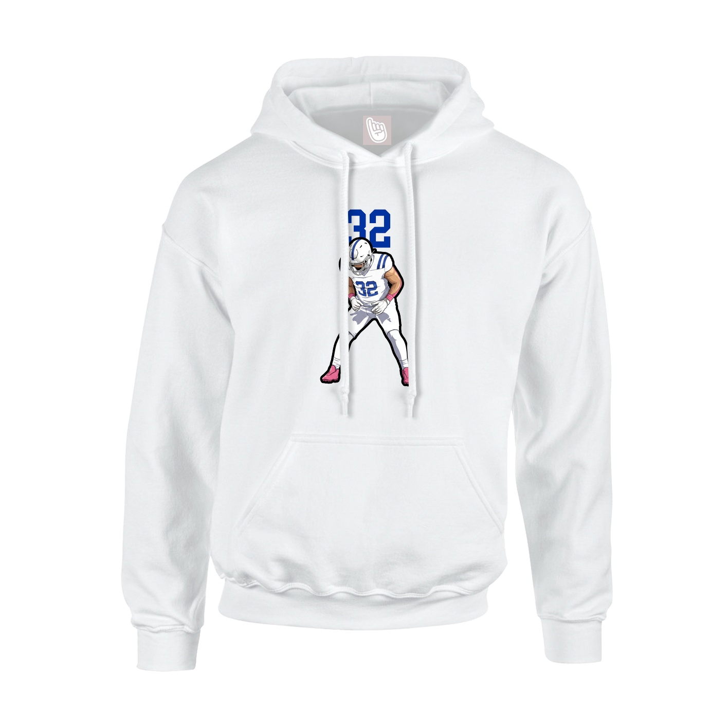 Hoodie — Number Top in White