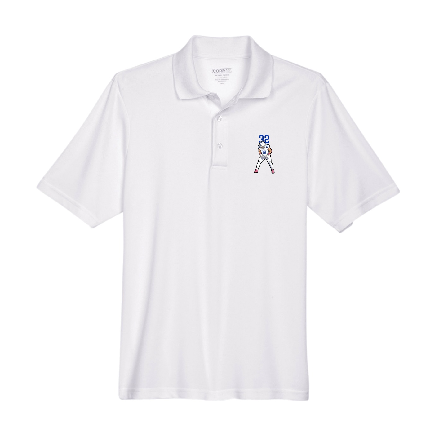 Performance Polo — Number Top in White