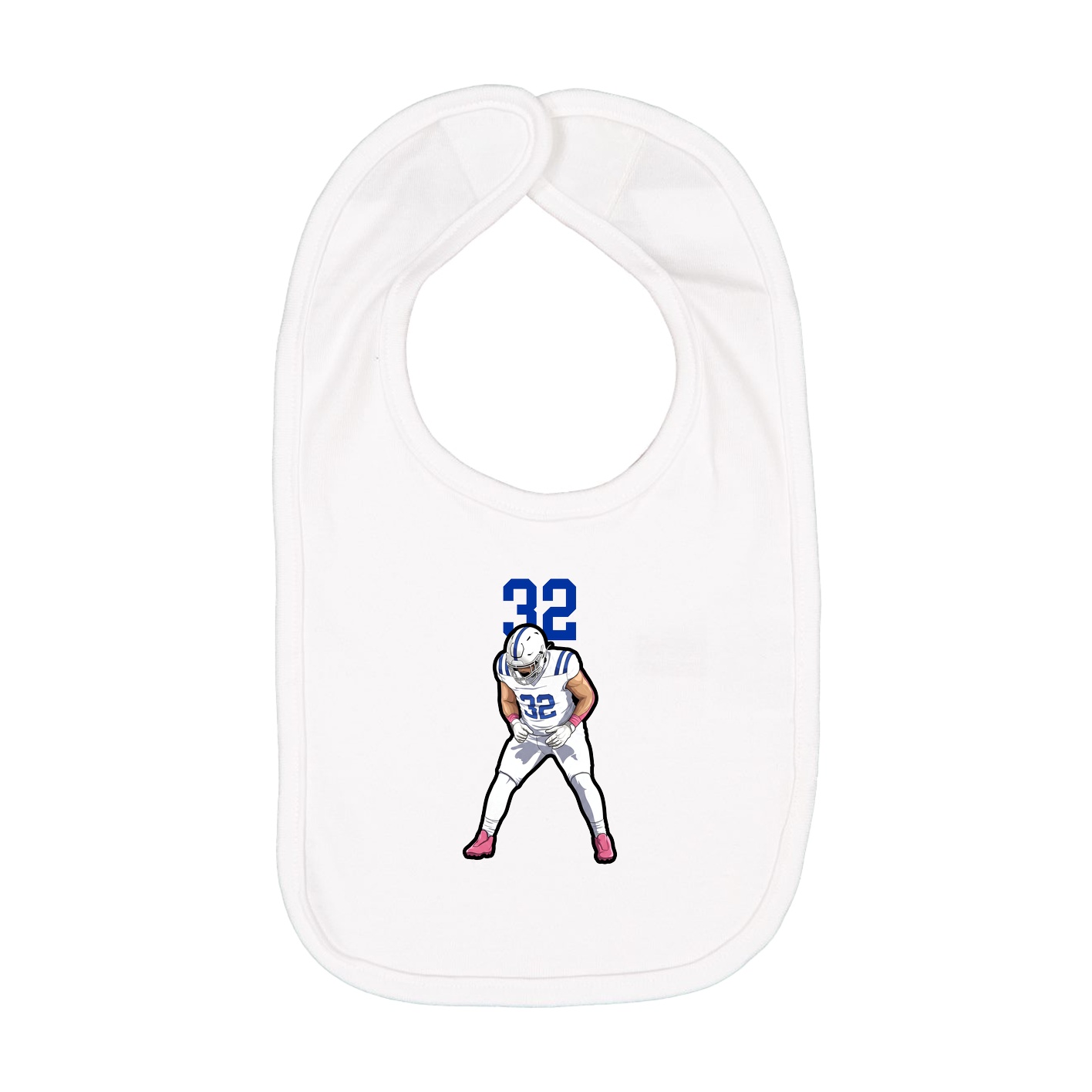 Infant Bib — Number Top in White