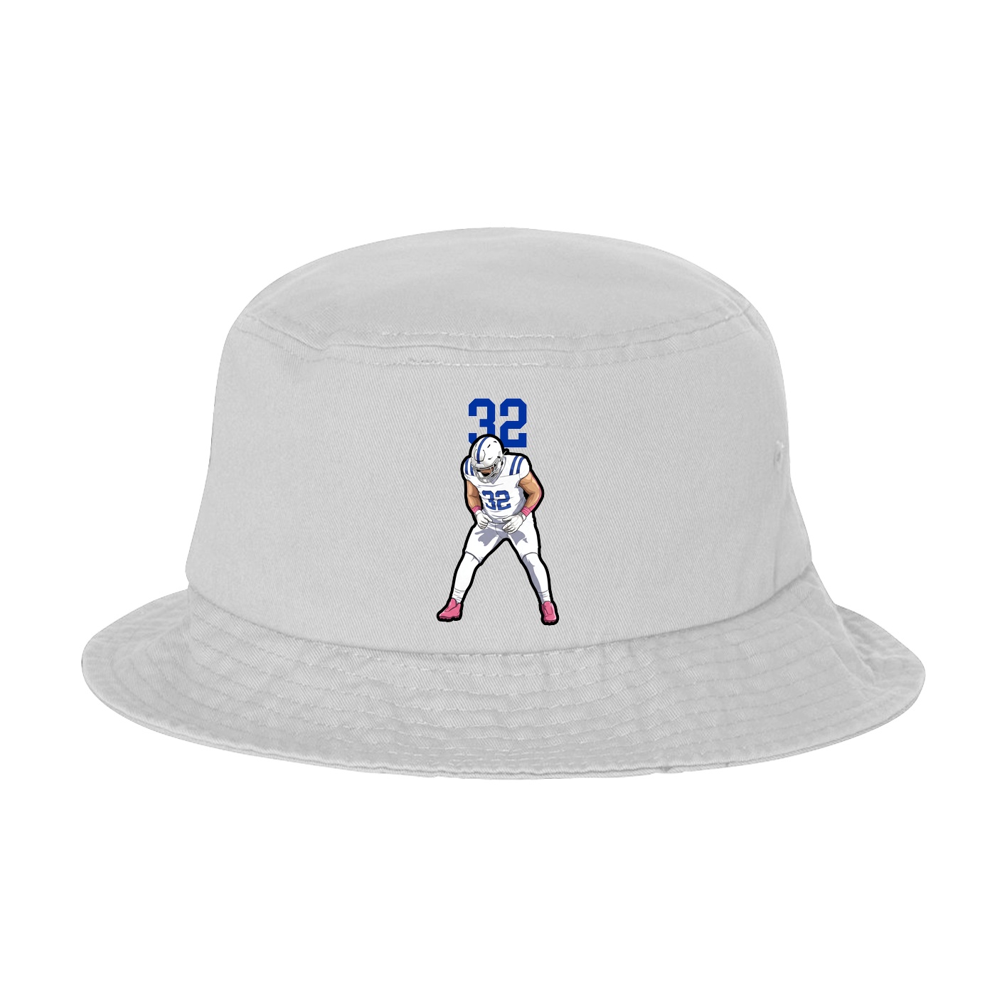 Bucket Cap — Number Top in White