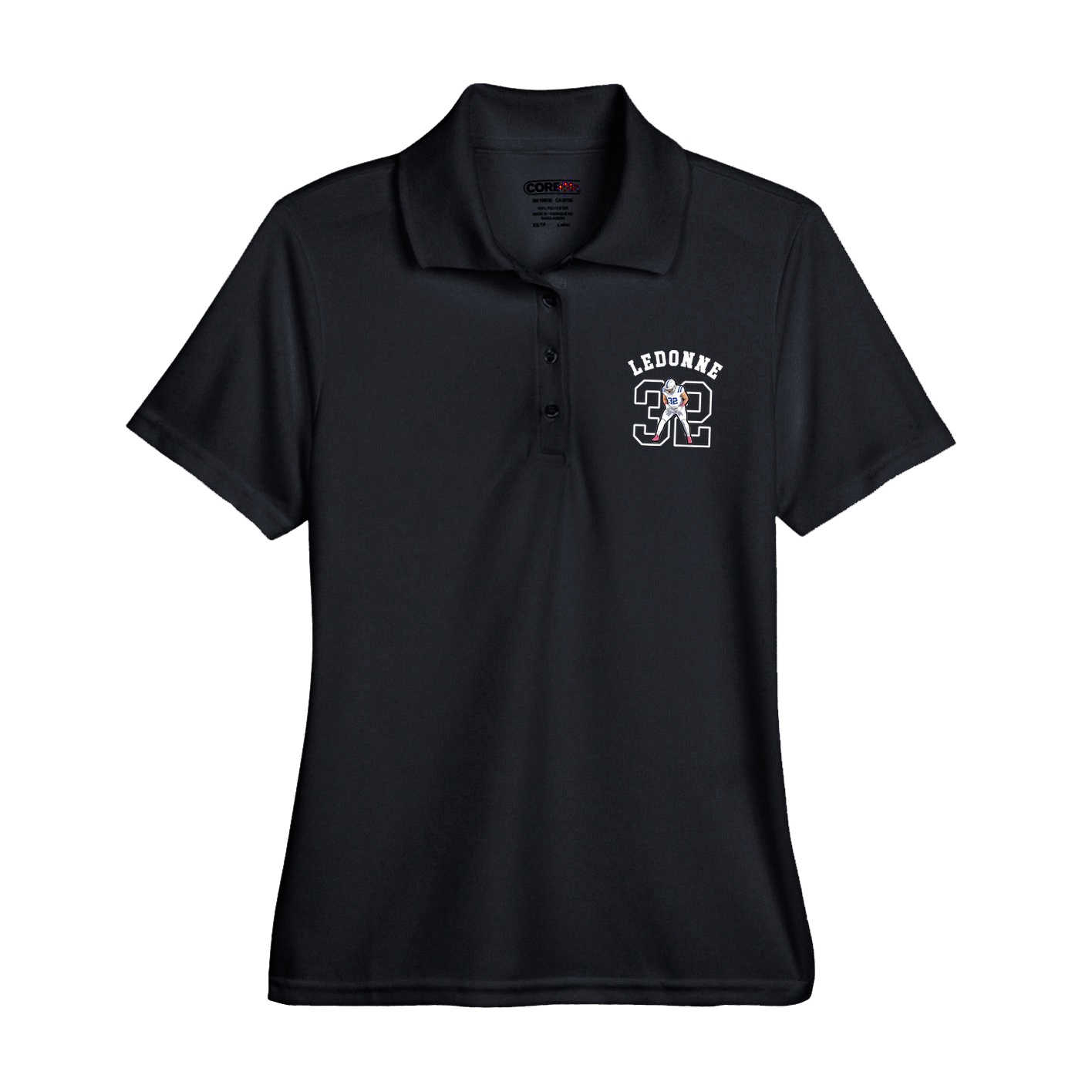 Womens Performance Polo — Shirsey Arch in Black
